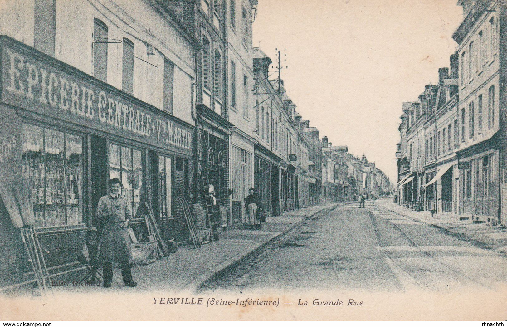 PLAN RARE Yerville La Grande Rue EPICERIE CENTRALE MARTIN - Yerville