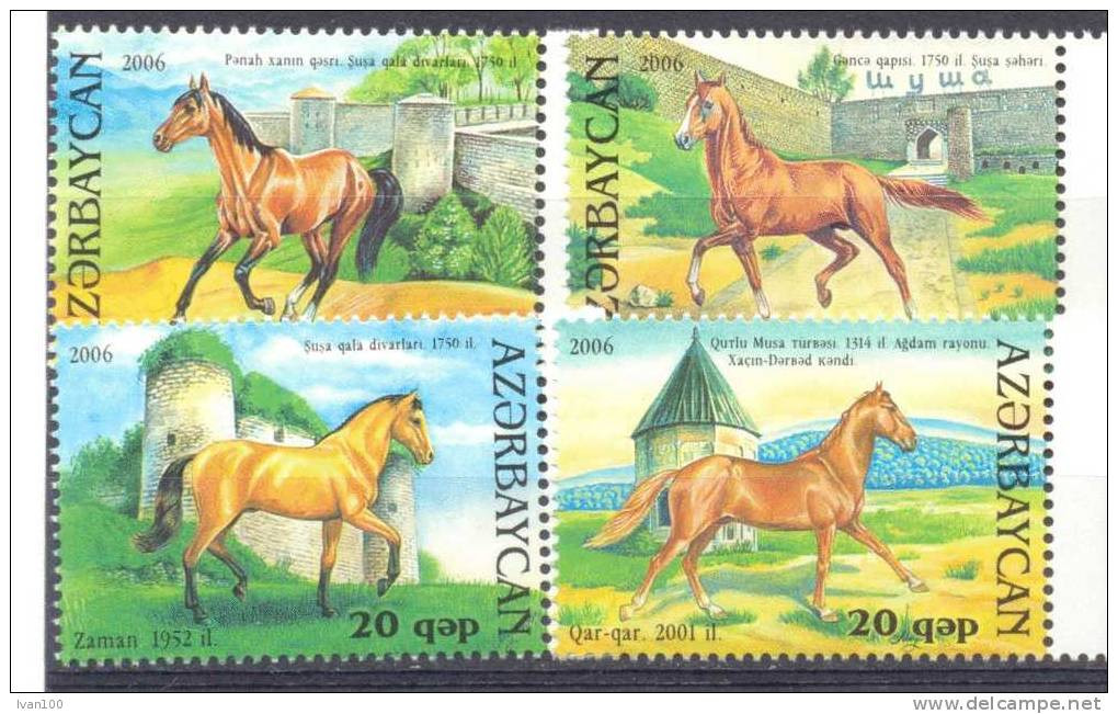 2006. Azerbaijan, Karabagh Horses, 4v, Mint/** - Azerbaïdjan