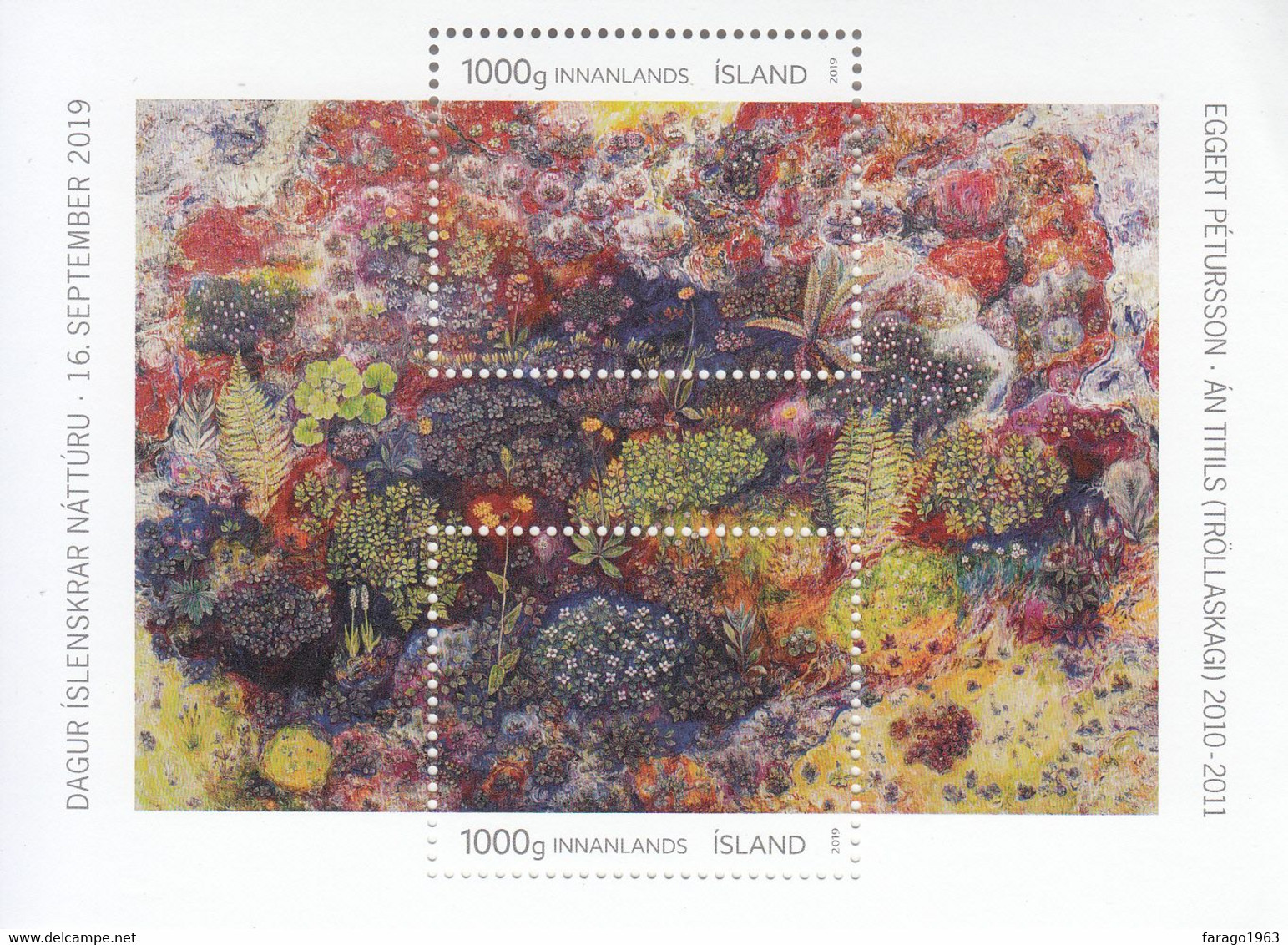 2019 Iceland Nature Day Environment Souvenir Sheet MNH - Ungebraucht