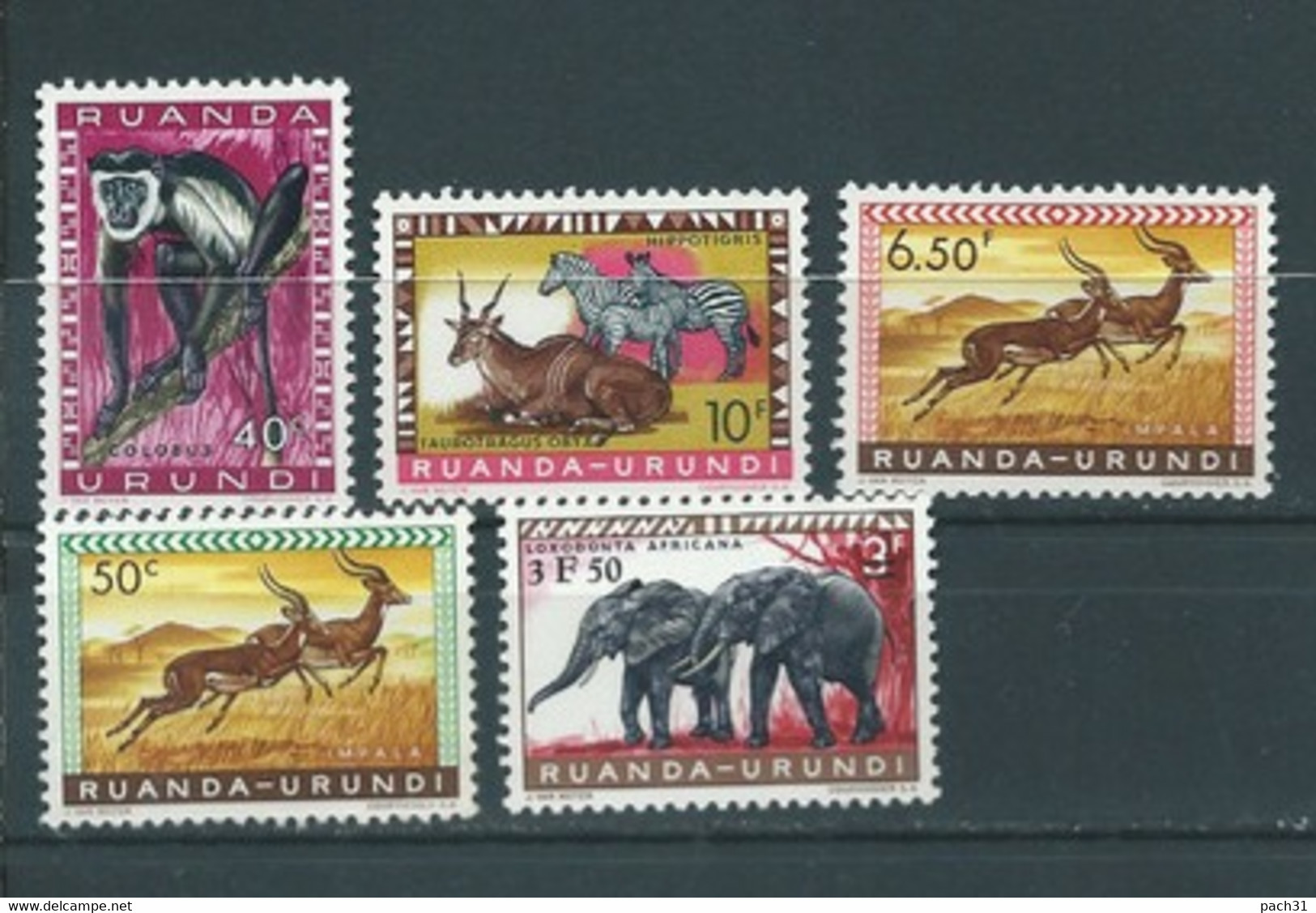 Ruanda-Urundi  Lot Timbres Neufs Animaux - Collezioni