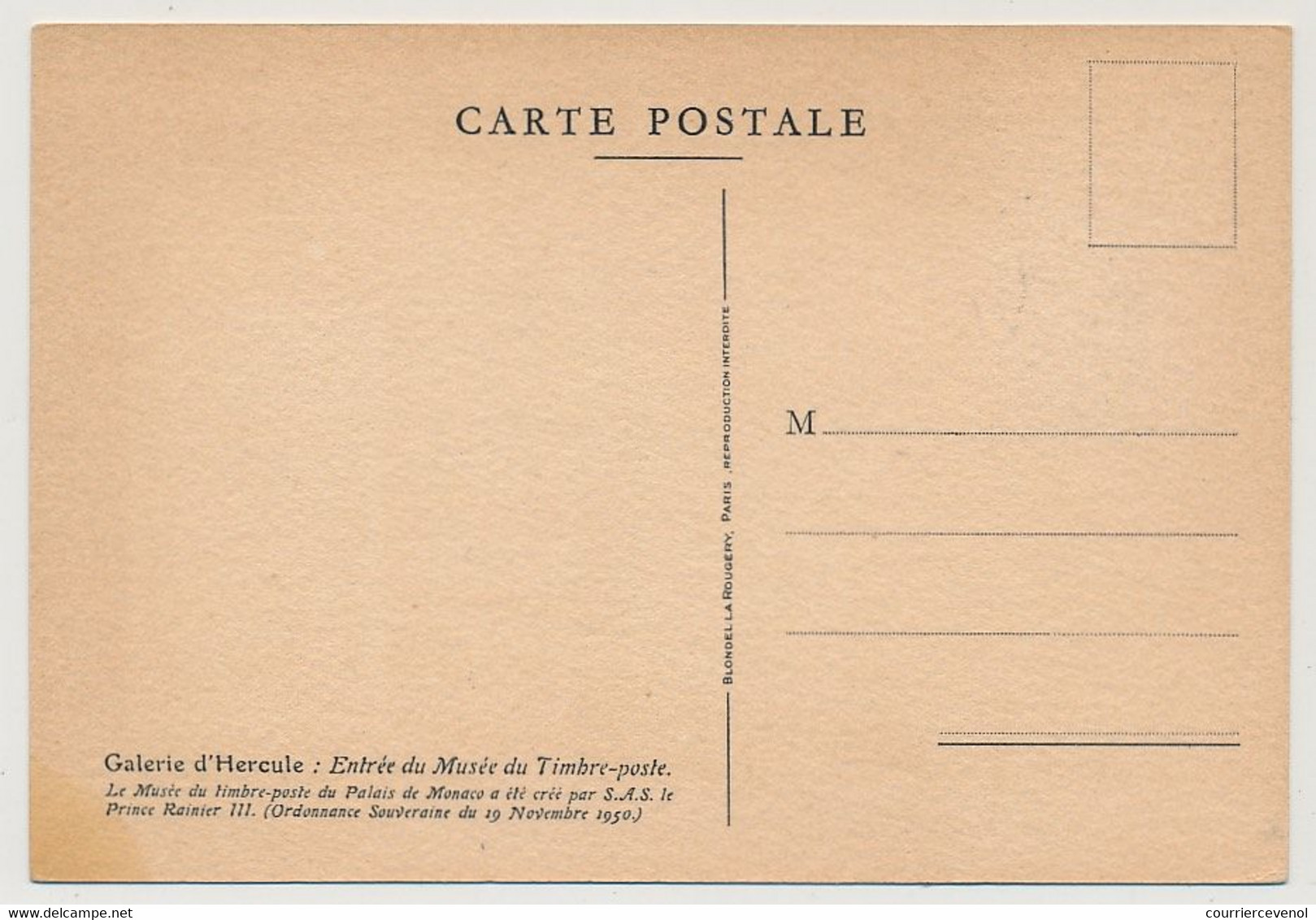 MONACO - Carte Maximum - 15f Palais De Monaco - Galerie D'Hercule - 26/4/1952 - Maximum Cards