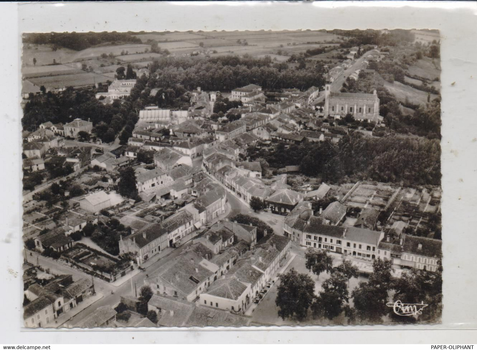 F 40190 VILLENEUVE - DE - MARSAN, Vue Airienne, CPSM, CIM - Macon - Villeneuve De Marsan