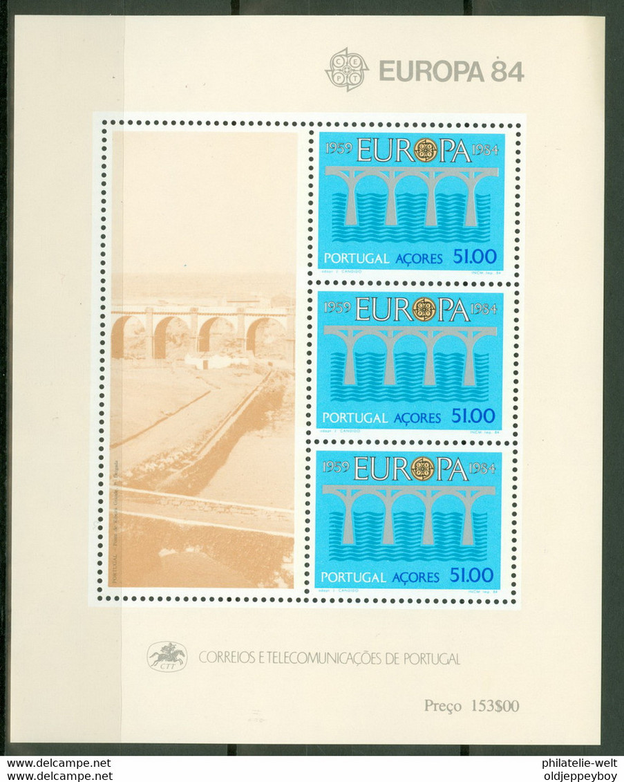 PORTUGAL 1984" BLOCK Azoren Açores Azores  " Michelnr BLOCK 5 Schon Postfrisch €7,00 MNH** - Boites A Timbres