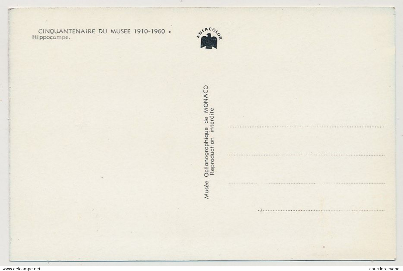 MONACO - 2 Cartes Maximum - 0,15 Hippocampe / 0,20 Rascasse Volante - Musée Océanographique - 1/6/1960 - Cartoline Maximum