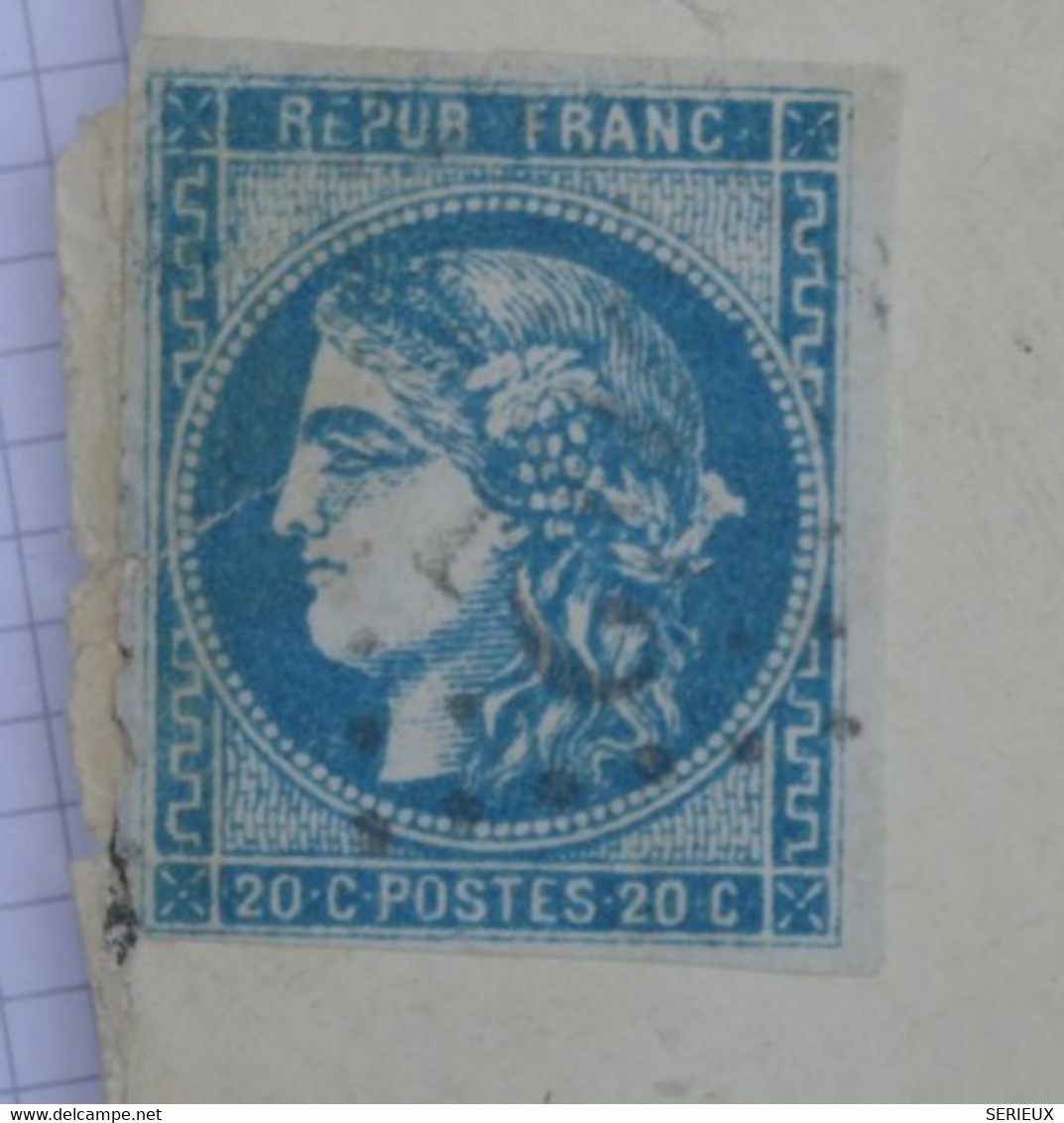 AK15 FRANCE BELLE LETTRE 1856    A ROCHEFORT+++ N° 46++ INITIALES VERSO  + AFFRANC. INTERESSANT - 1870 Bordeaux Printing