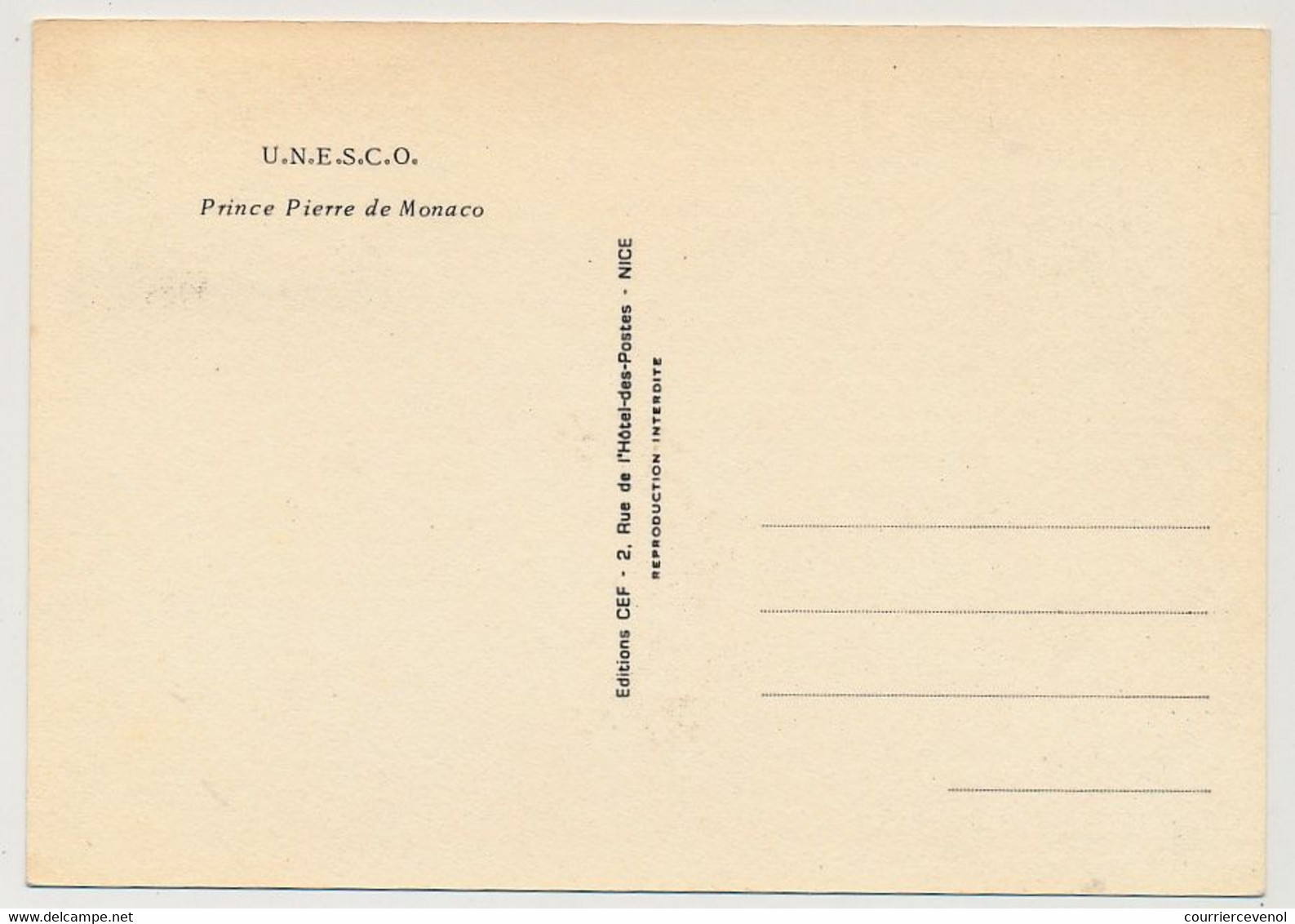 MONACO - Carte Maximum - 1,30f Pierre De Monaco - UNESCO - 6/9/1971 - Maximumkaarten