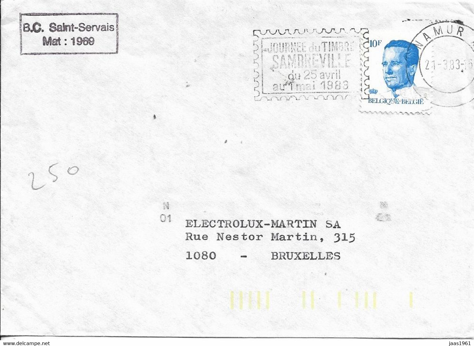 BELGIUM. POSTMARK. STAMP DAY. NAMUR. 1983 - Sonstige & Ohne Zuordnung