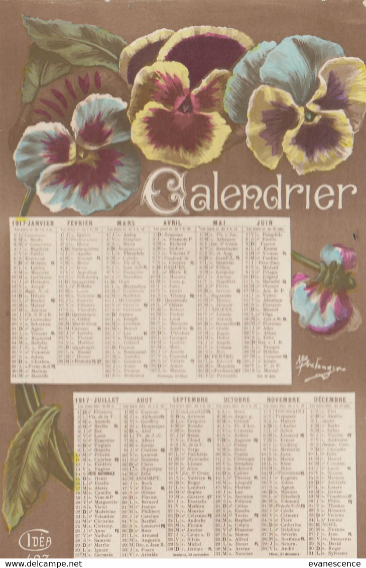 Carte Postale Avec Calendrier De 1917   ///  Ref.  Mai 22  // N° 20.215 - Kleinformat : 1901-20