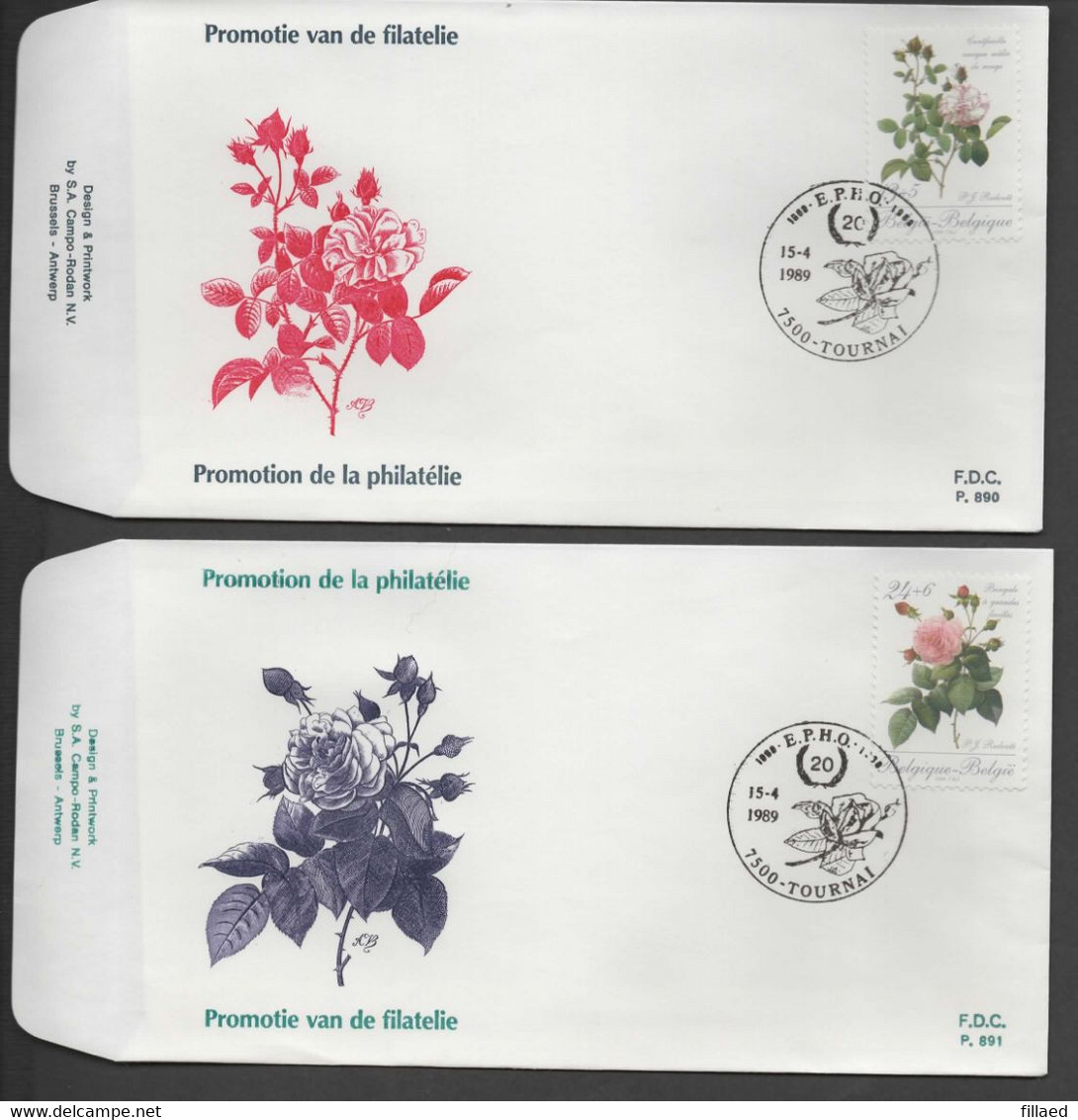 FDC. : Nr 2318/19  Stempel: 7500 Tournai - 1981-1990