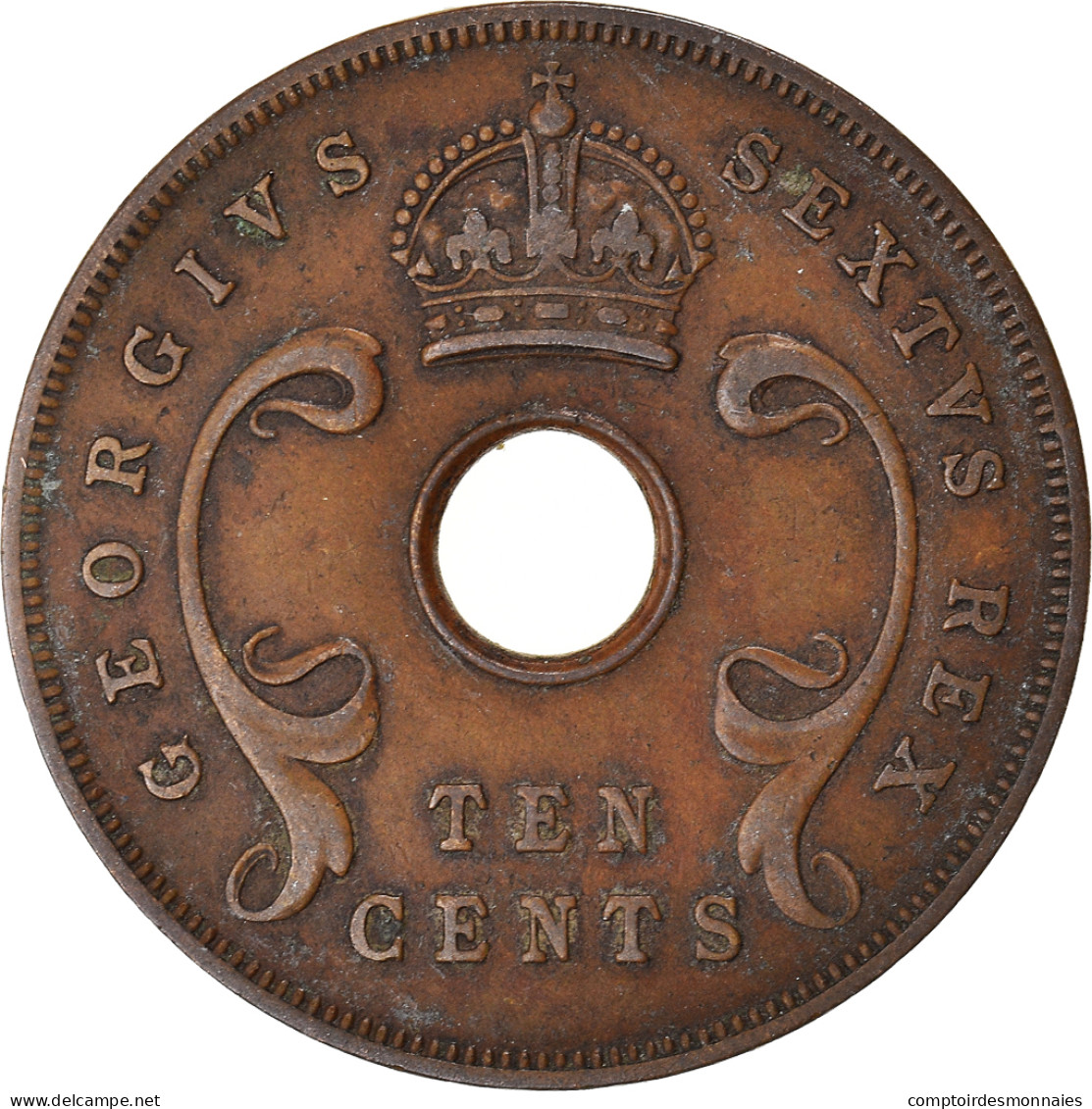 Monnaie, Afrique Orientale, 10 Cents, 1951 - Colonie Britannique