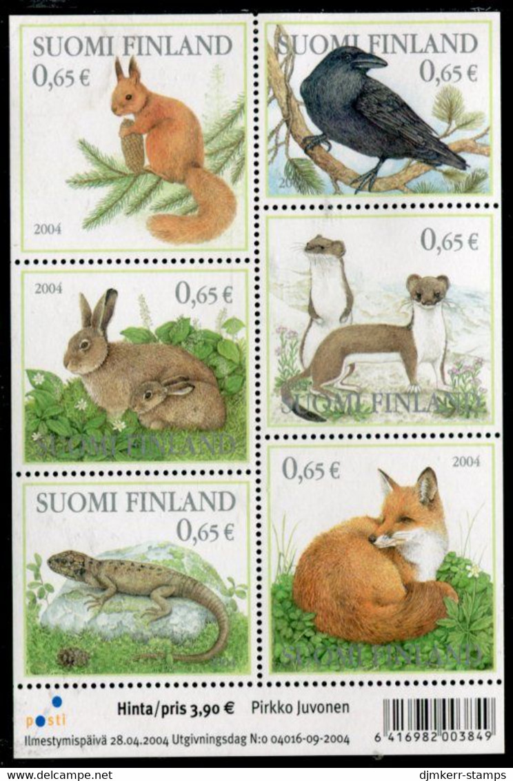 FINLAND 2004  Forest Mammals Block MNH / **.  Michel  Block 34 - Unused Stamps