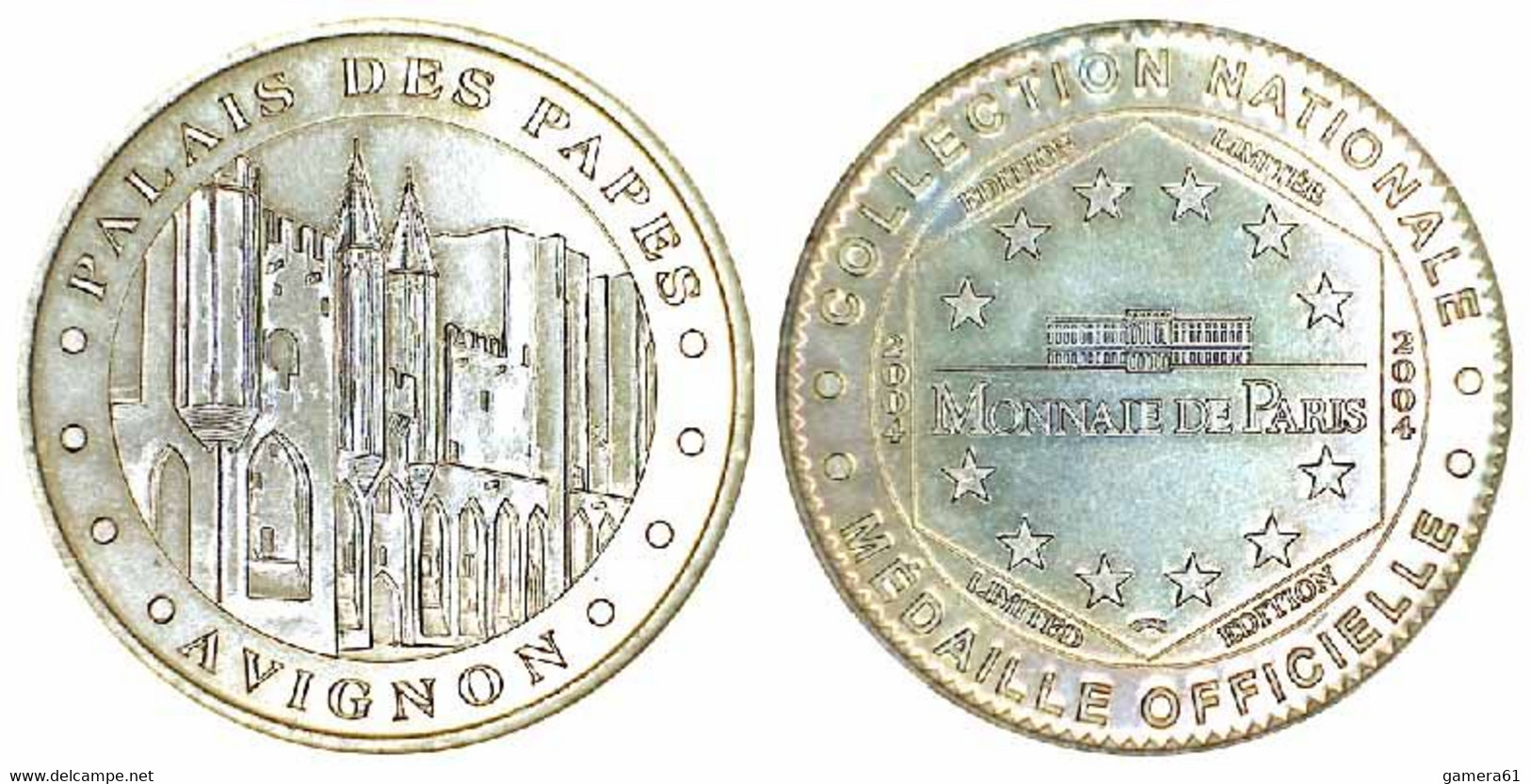 04589 GETTONE TOKEN JETON MÉDAILLE SOUVENIR MONNAIE DE PARIS  AVIGNON PALAIS DES PAPES MDP 2004 - 2004