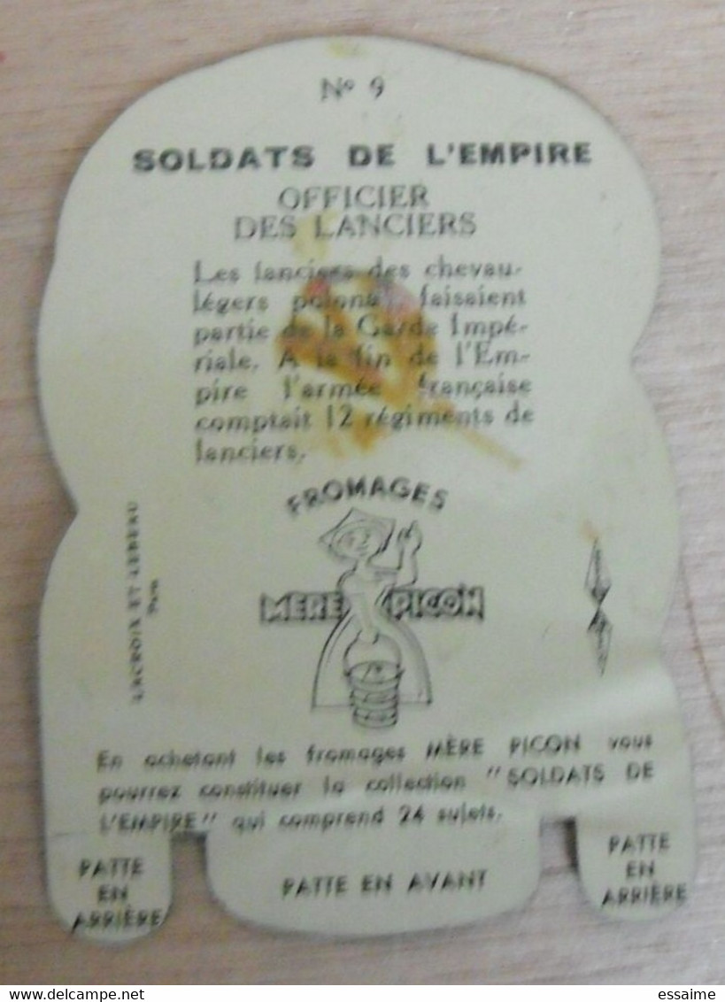 Plaque Découpée Soldats De L'empire Offerte Par Les Fromages Mère Picon. Vers 1960. N° 9. Napoléon - Targhe In Lamiera (a Partire Dal 1961)