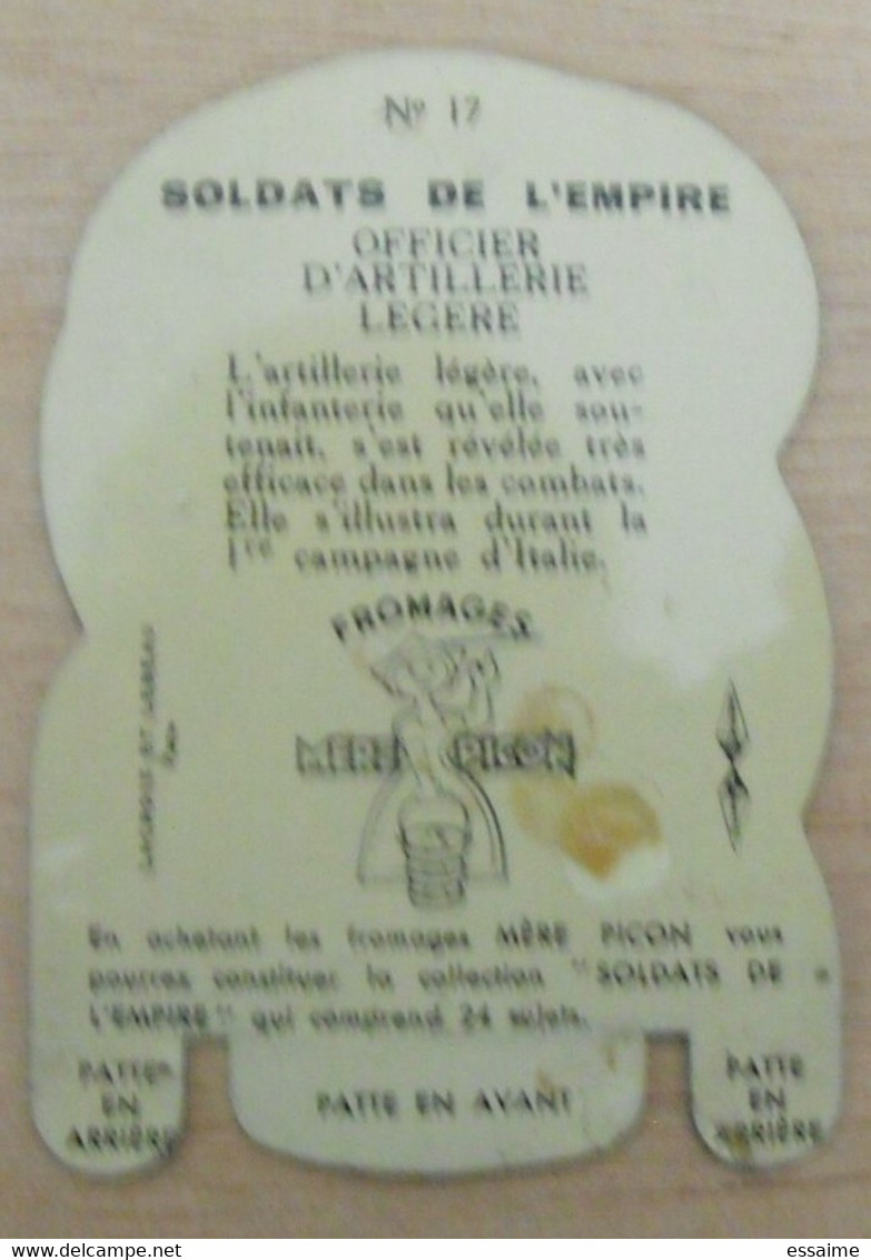 Plaque Découpée Soldats De L'empire Offerte Par Les Fromages Mère Picon. Vers 1960. N° 17. Napoléon - Plaques En Tôle (après 1960)