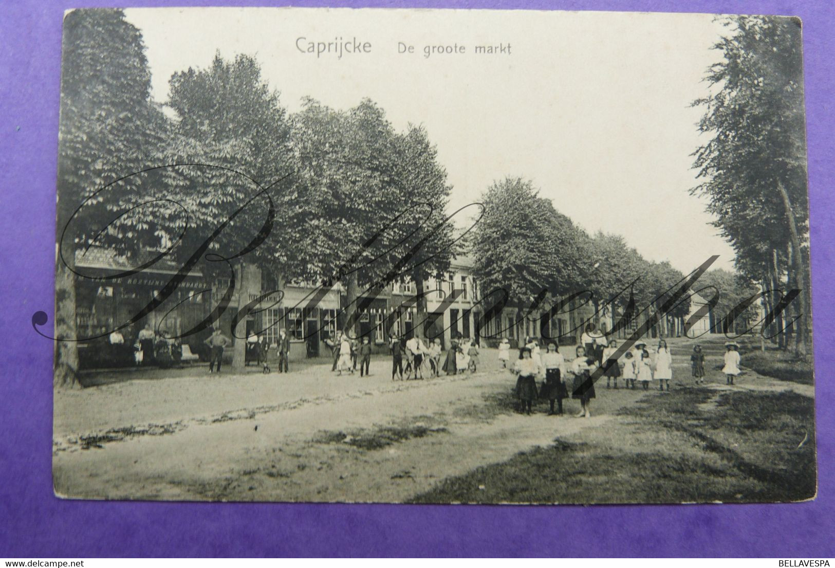 Kaprijke De Grote Markt. Zicht Op Huis Van De Rostijne Standaert Uitgever Van Deze Kaart. - Kaprijke