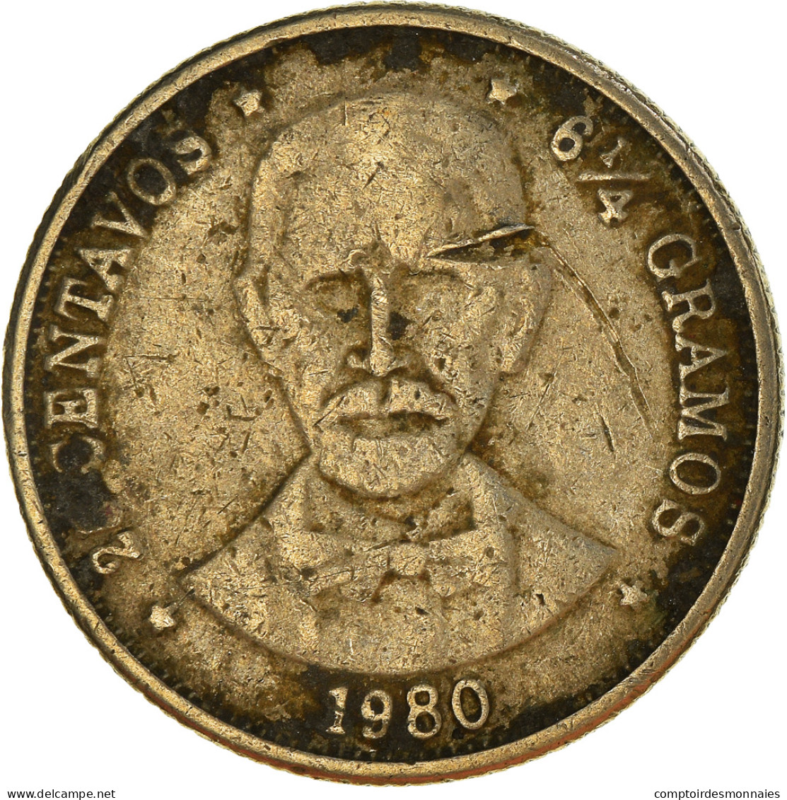 Monnaie, République Dominicaine, 25 Centavos, 1980 - Dominicaanse Republiek
