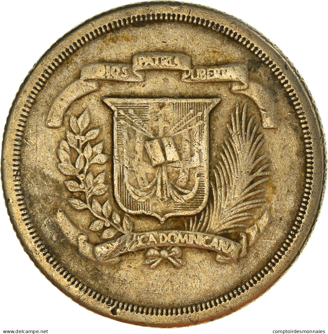 Monnaie, République Dominicaine, 25 Centavos, 1980 - Dominicana