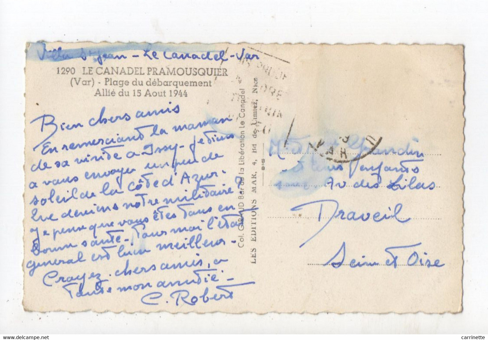 RAYOL LE CANADEL PRAMOUSQUIER - 83 - Var - Plage Du Débarquement Allié Du 15 Août 1944 - Rayol-Canadel-sur-Mer