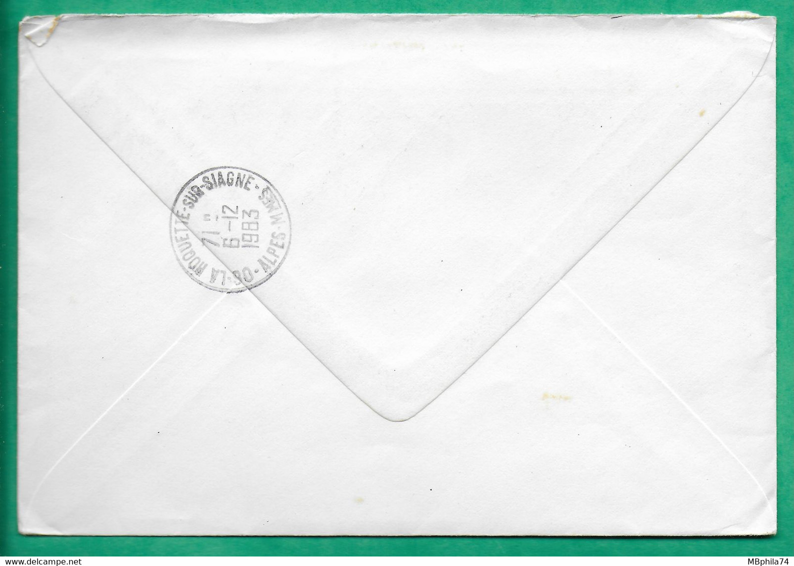 YT N°78 POSTE AERIENNE TAAF RECOMMANDE PAR AVION PORT AUX FRANCAIS KERGUELEN POUR LA ROQUETTE SUR SIAGNE 1983 FRANCE - Used Stamps