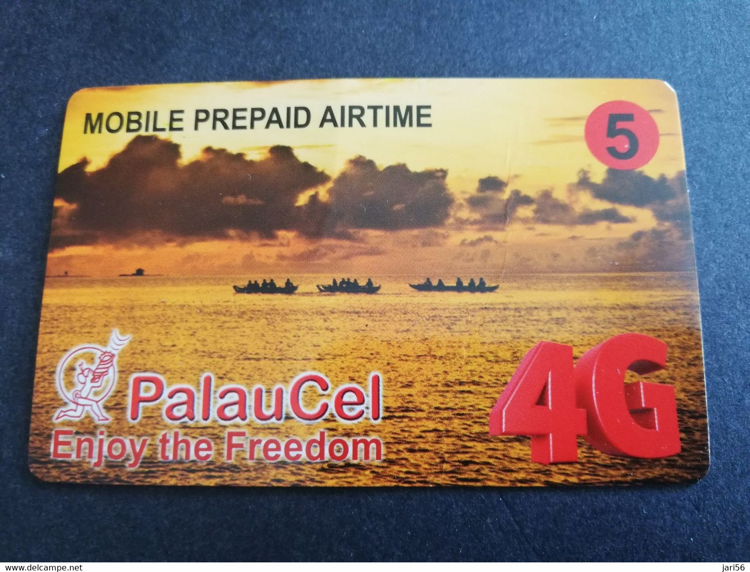 PALAU 5 PNCC   PALAUCEL/MOBILE PREPAID AIRTIME / KANOS AT SEA /4G   DEBUSCH     **9501 ** - Palau