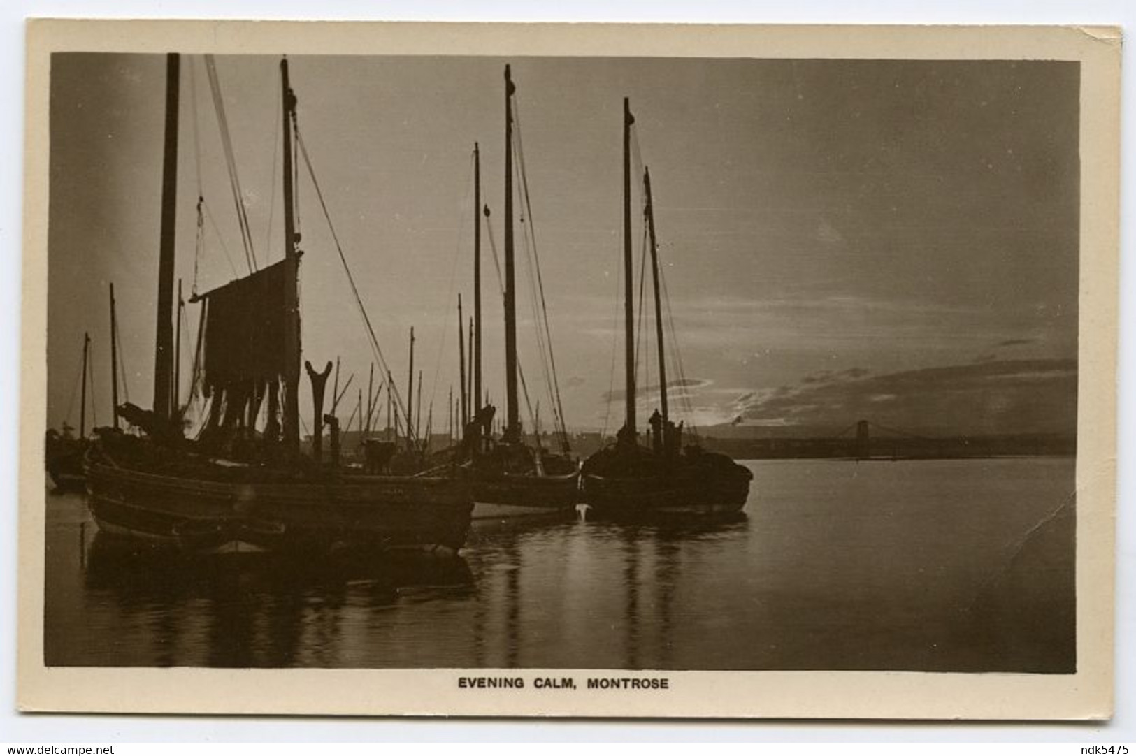 MONTROSE : EVENING CALM - FISHING BOATS, HARBOUR - Angus