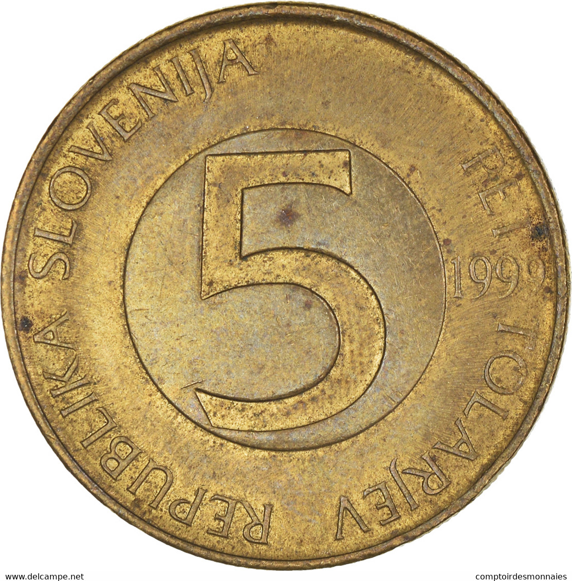 Monnaie, Slovénie, 5 Tolarjev, 1999 - Slovenia