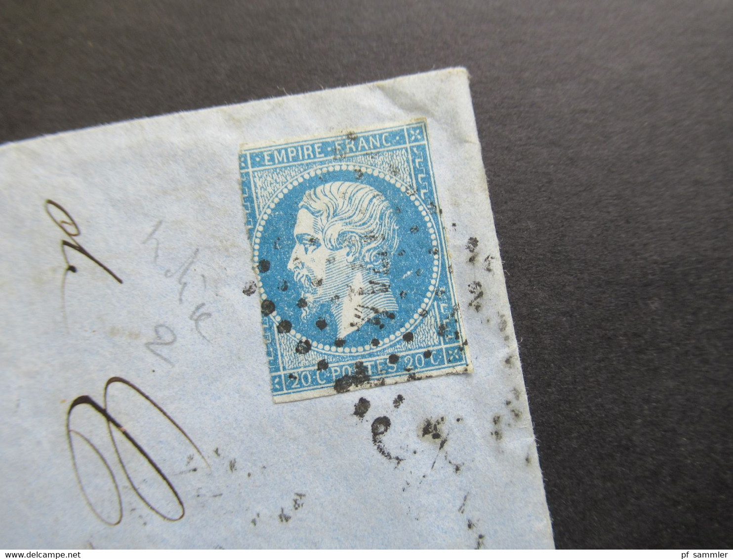 Napoléon III. Michel Nr.13 EF Stempel Raute Und K2 Libourne Rückseitig 5 Stempel!! U.A. Bahnpost Bordeaux A Paris - 1853-1860 Napoléon III