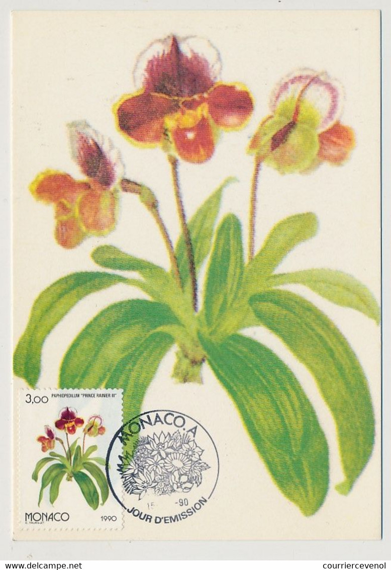 MONACO - 5 Cartes Maximum - Flore - Fleurs - Monaco-A - 15/3/1990 - Cartes-Maximum (CM)