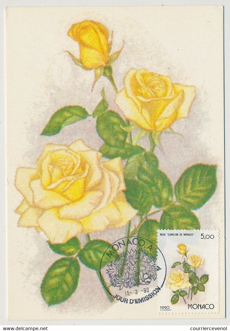 MONACO - 5 Cartes Maximum - Flore - Fleurs - Monaco-A - 15/3/1990 - Maximumkaarten