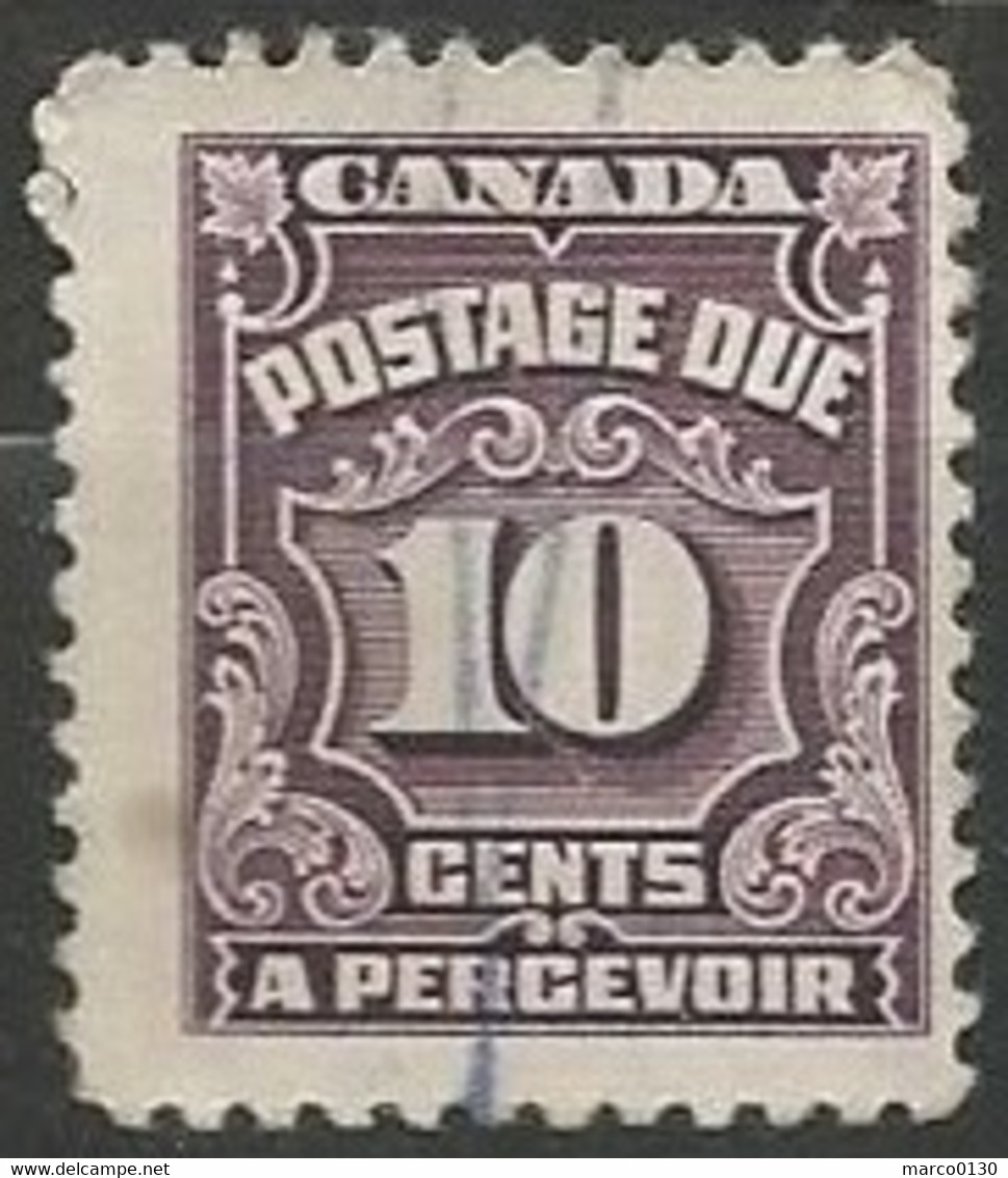 CANADA / TAXE N° 20 OBLITERE - Segnatasse