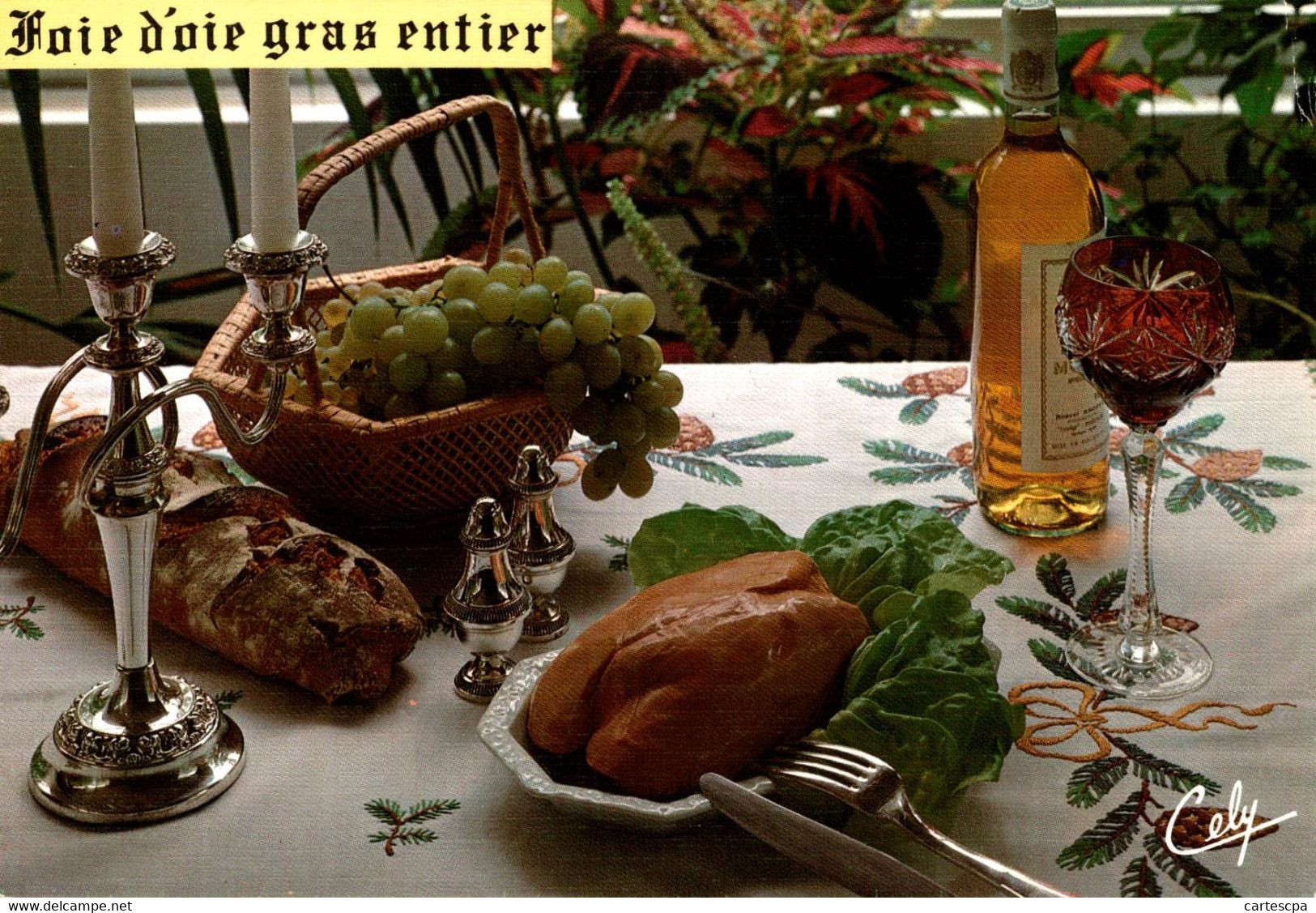 Recette De Cuisine Foie D'oie Gras Entier      CPM Ou CPSM - Recettes (cuisine)