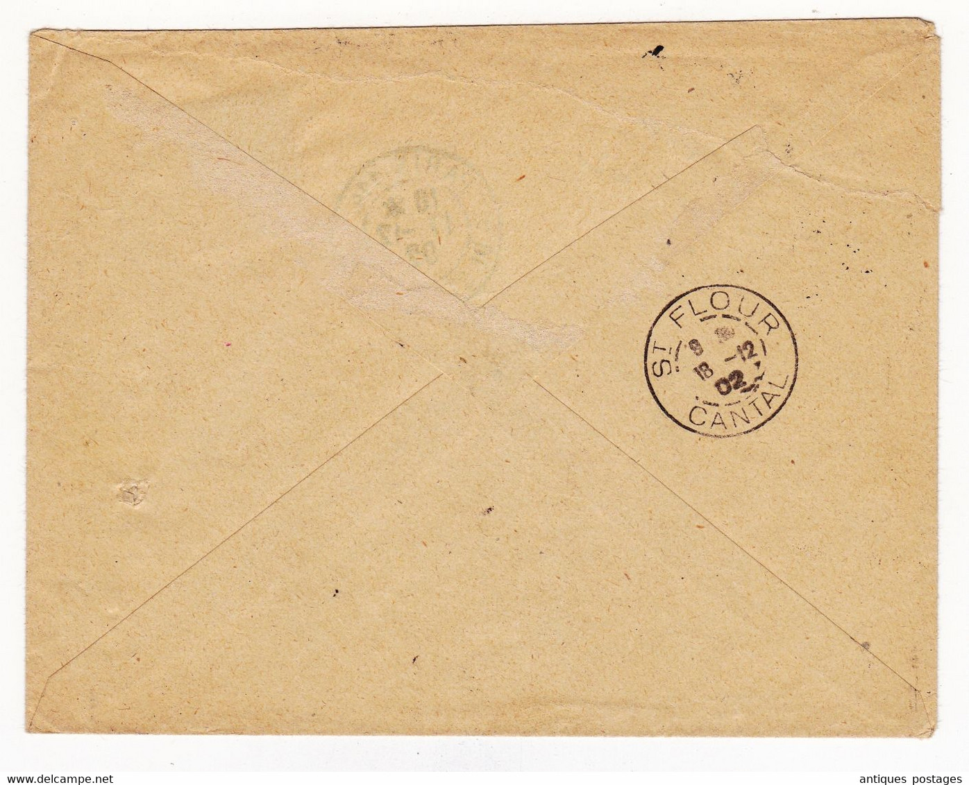 Lettre 1902 Paris Boulevard De Strasbourg Pour Saint Flour Cantal Timbre Mouchon - 1900-02 Mouchon