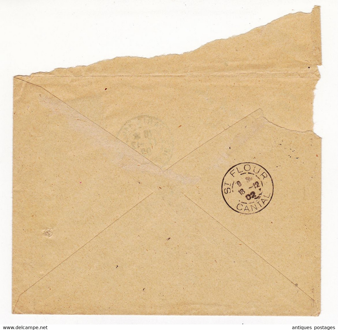 Lettre 1902 Paris Boulevard De Strasbourg Pour Saint Flour Cantal Timbre Mouchon - 1900-02 Mouchon