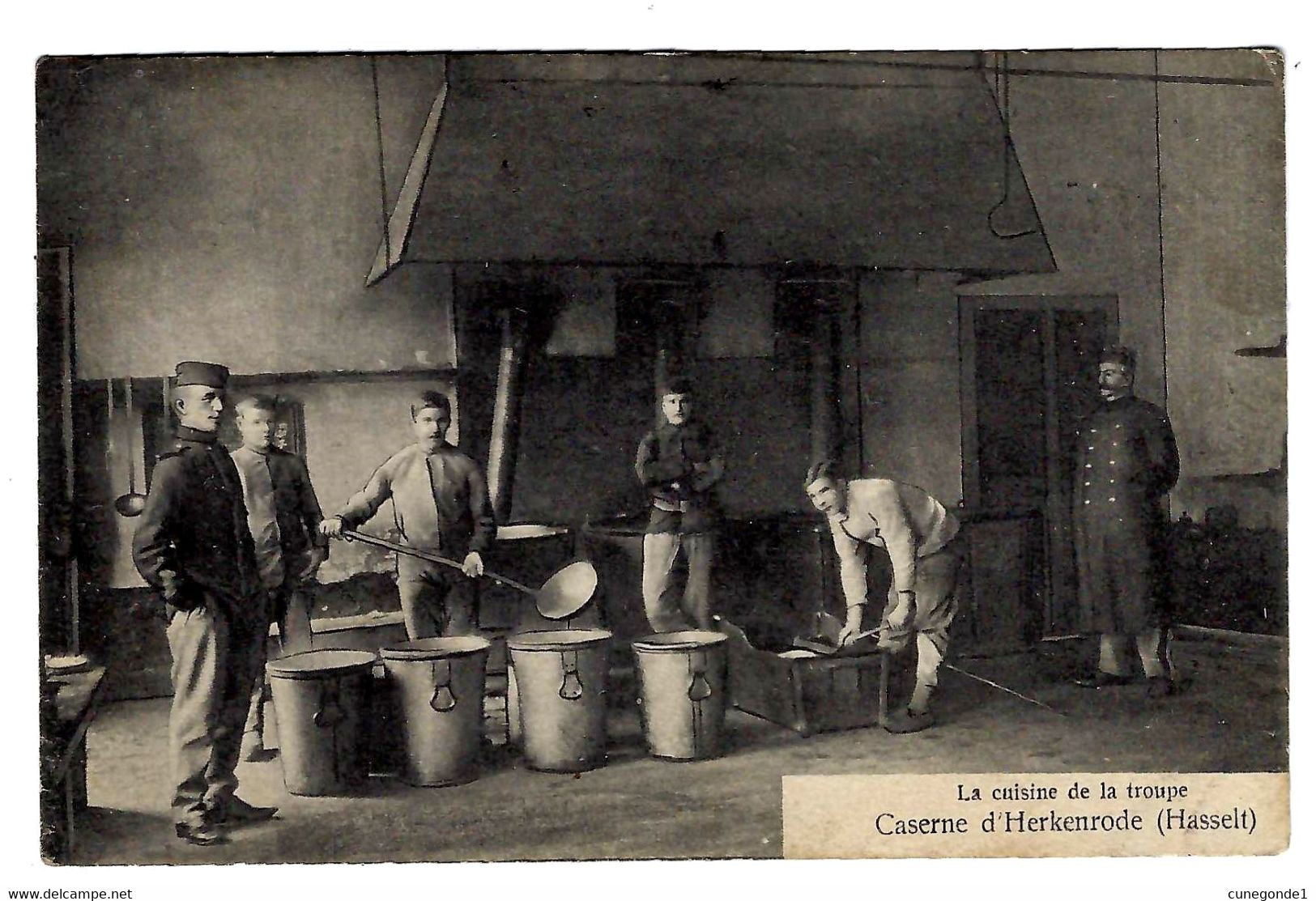 CPA Caserne D'HERKENRODE ( Hasselt ) RARE La Cuisine De La Troupe - Belle Animation - Circ En 1911 - Epse GHUYS Hasselt - Hasselt