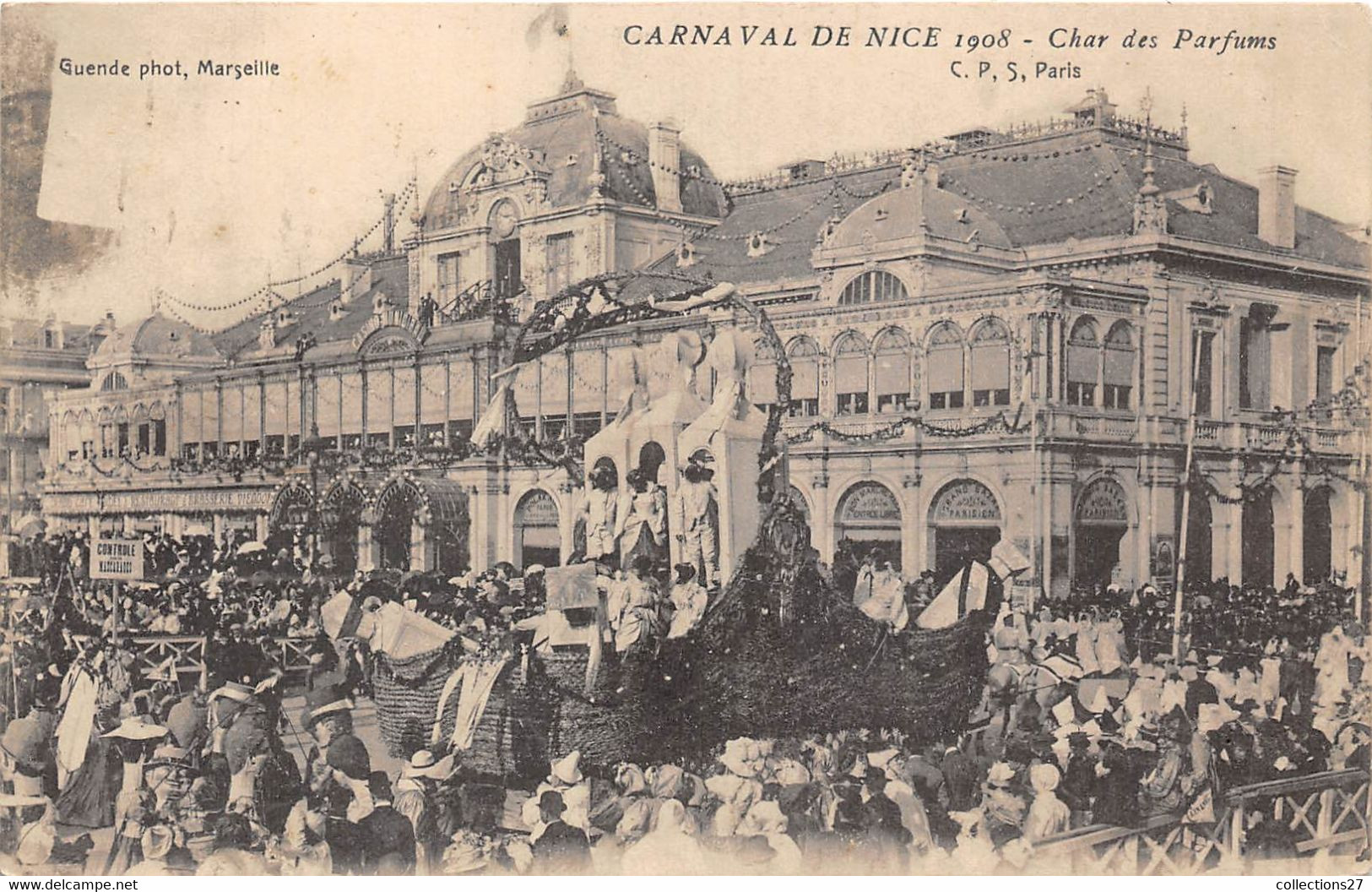 06-NICES- CARNAVAL DE NICE 1908 -CHAR DES PARFUMS - Carnaval