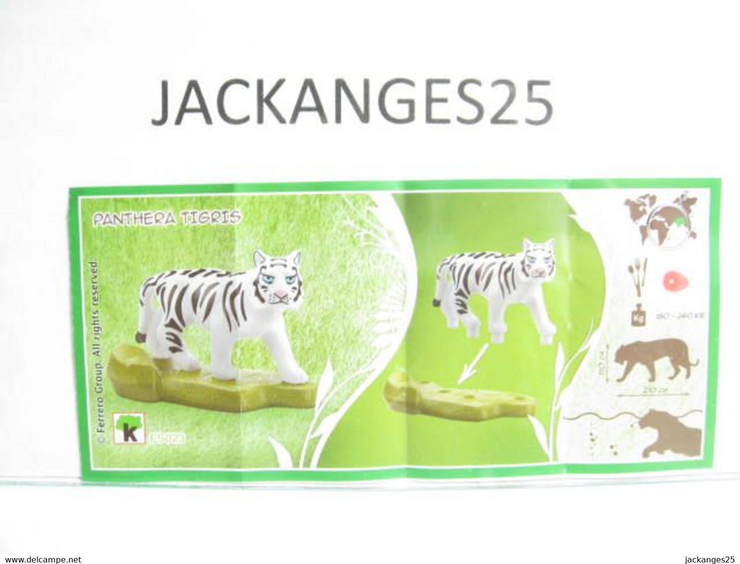 KINDER MPG FS 023 TIGRE BLANC PLASTIC ANIMAUX NATOONS TIERE 2015 + BPZ - Families