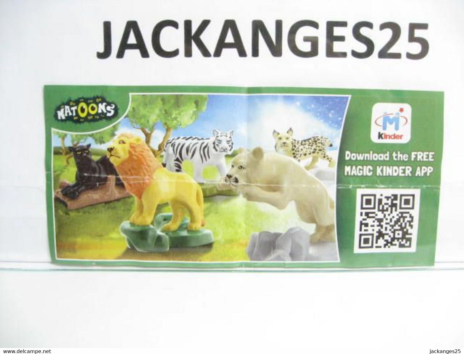 KINDER MPG FS 023 TIGRE BLANC PLASTIC ANIMAUX NATOONS TIERE 2015 + BPZ - Families