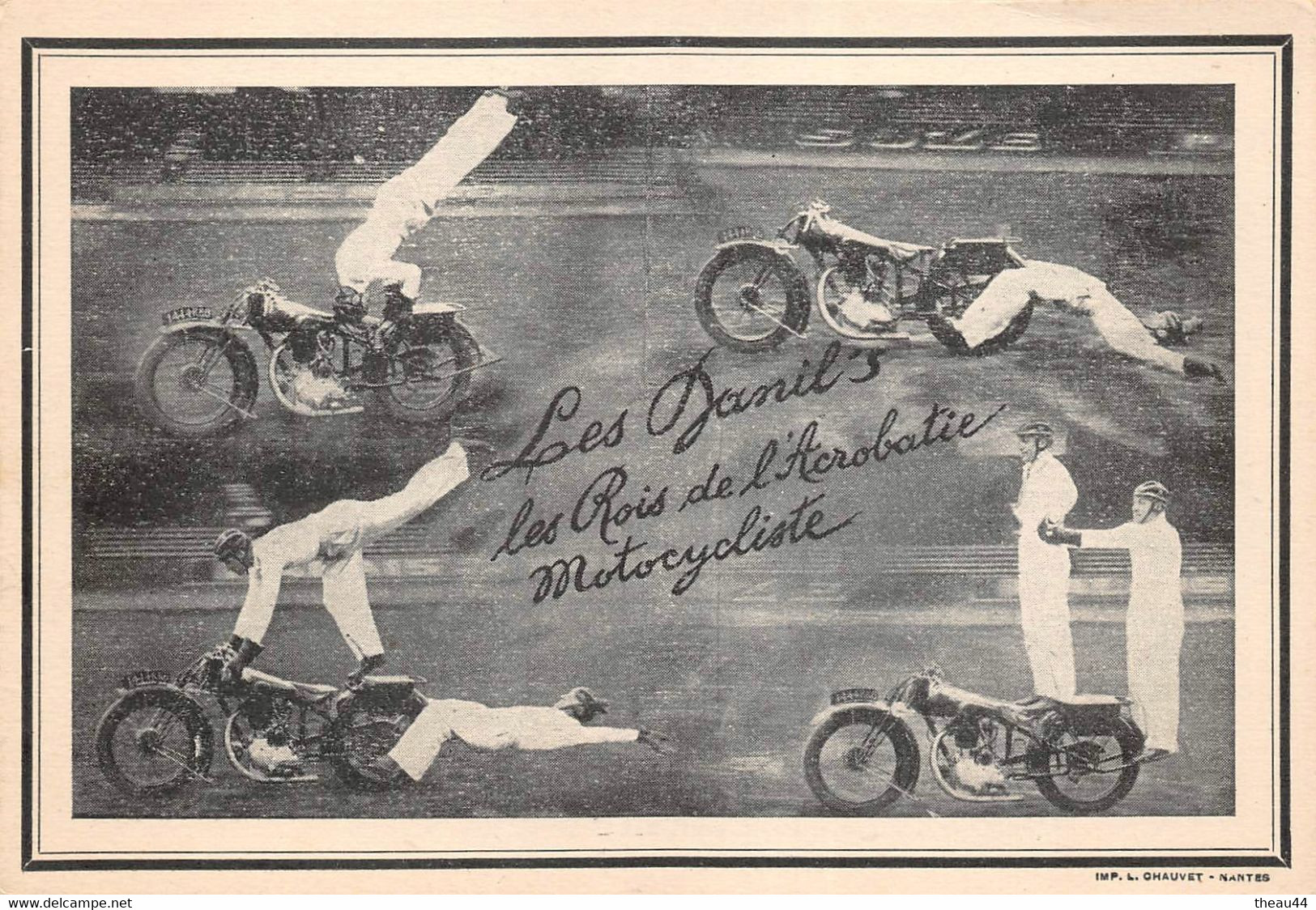 ¤¤   -  Carte Publicitaire  " LES DANIL'S "  Les Rois De L'Acrobatie Motocycliste   -  Moto , Motards  -  ¤¤ - Motorbikes