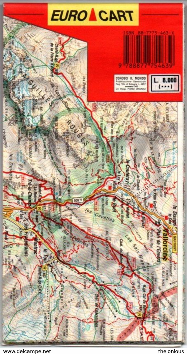 # Carta Dei Sentieri 1 : 50.000 - Monte Bianco - Studio F.M.B. Bologna - Toursim & Travels