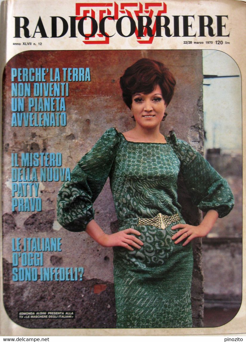 RADIOCORRIERE 12 1970 Edmonda Aldini Patty Pravo Nino Ferrer Isabelle Valvert Edwin Hawkins Singers - Télévision