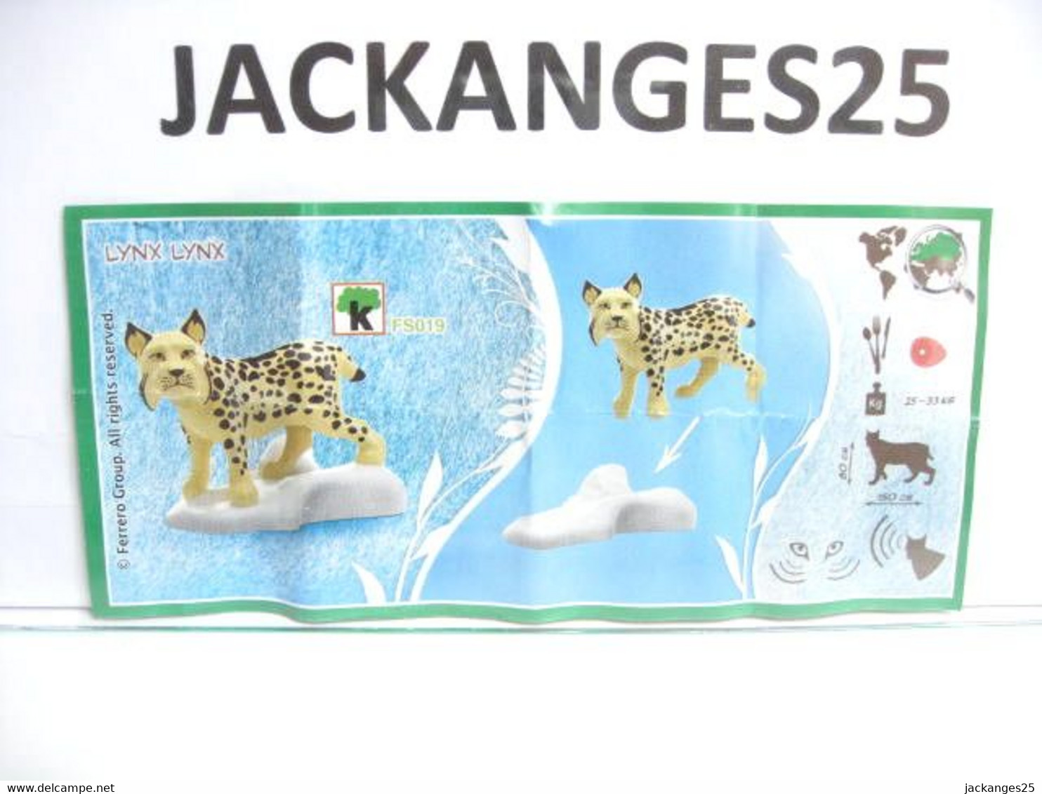 KINDER MPG FS 019 LYNX PLASTIC ANIMAUX NATOONS TIERE 2015 + BPZ - Families