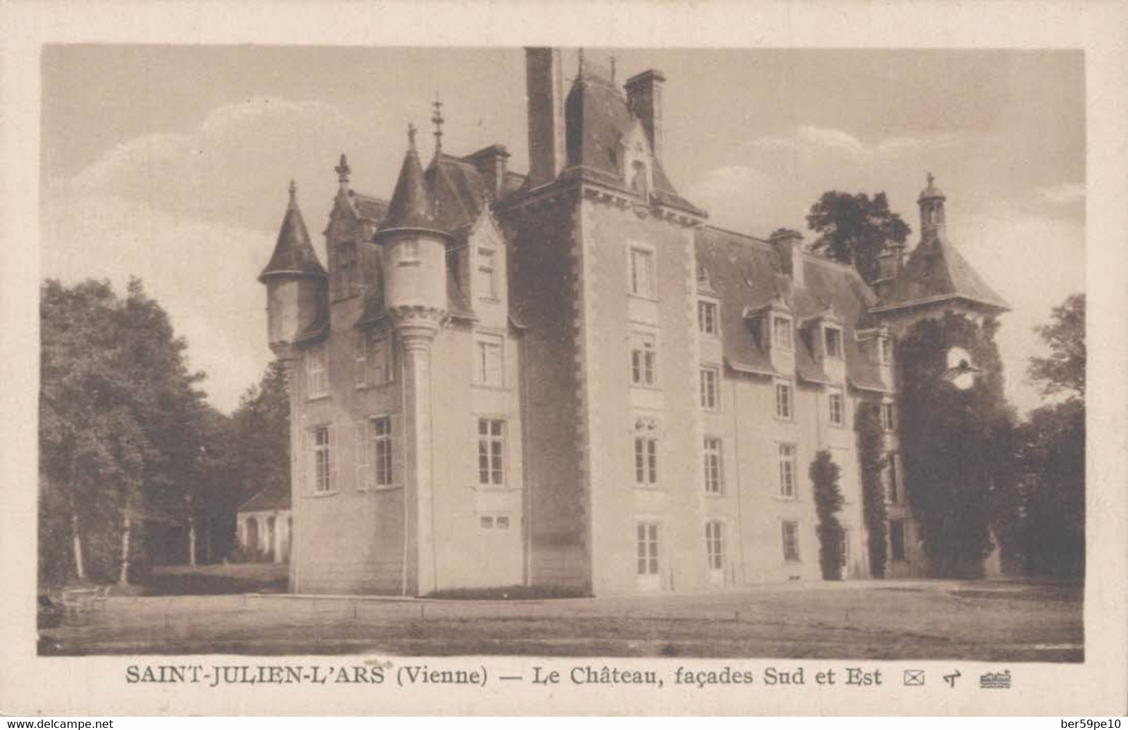 86 SAINT-JULIEN-L'ARS LE CHATEAU FACADES SUD ET EST - Saint Julien L'Ars