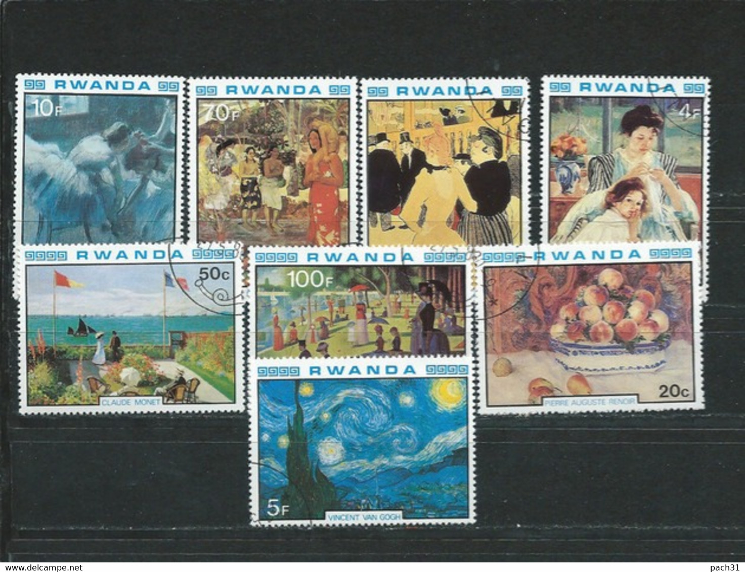 Rwanda  Lot De Timbres   Thème   Tableaux - Verzamelingen