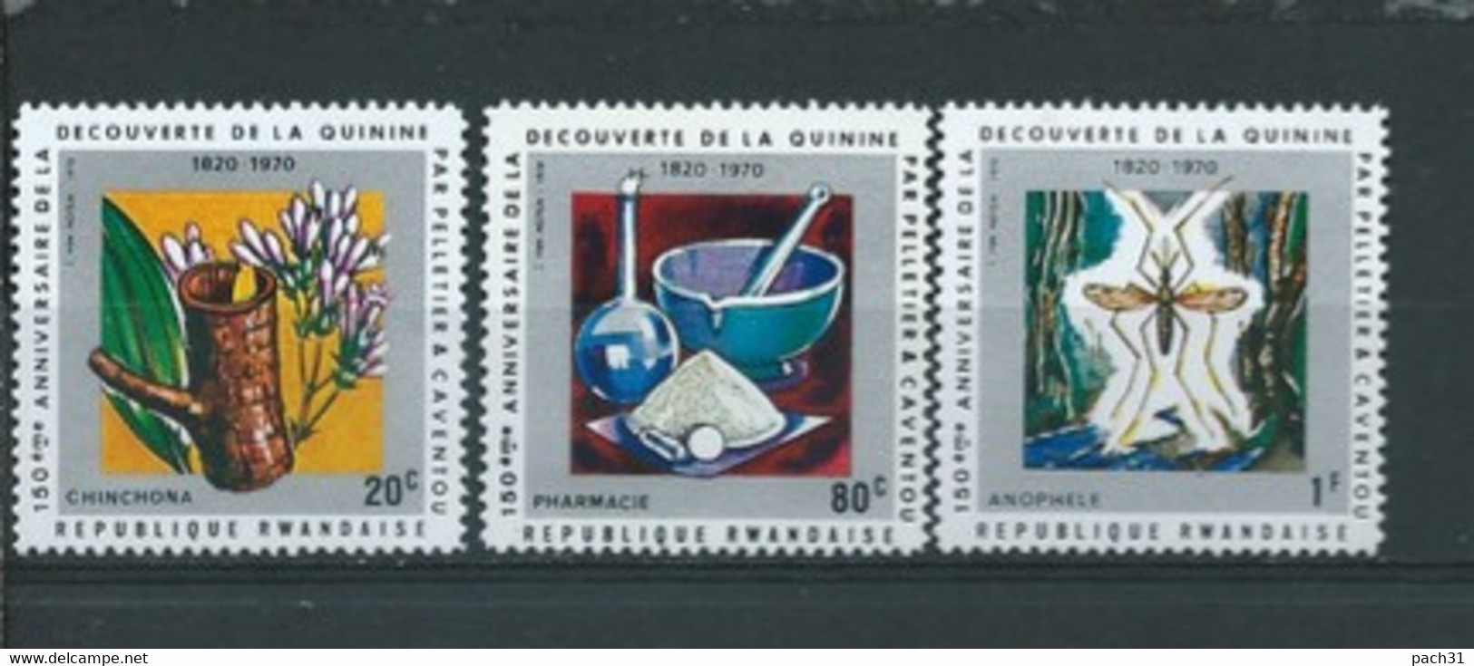 Rwanda  Lot De Timbres   Thème   Découverte De La Quinine - Colecciones