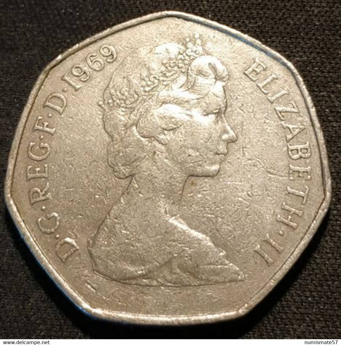 GRANDE BRETAGNE - 50 NEW PENCE 1969 - Elizabeth II - 2e Effigie - KM 913 - Great Britain - 50 Pence