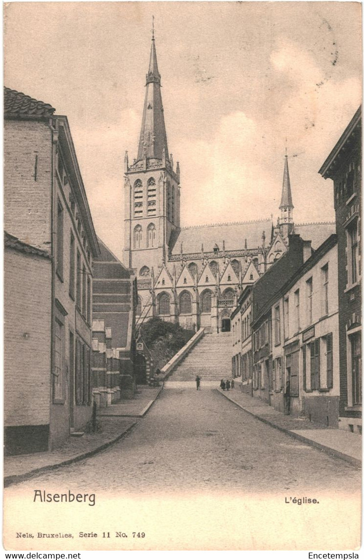 CPA- Carte Postale Belgique-Alsenberg L'église 1908?  VM49161 - Beersel