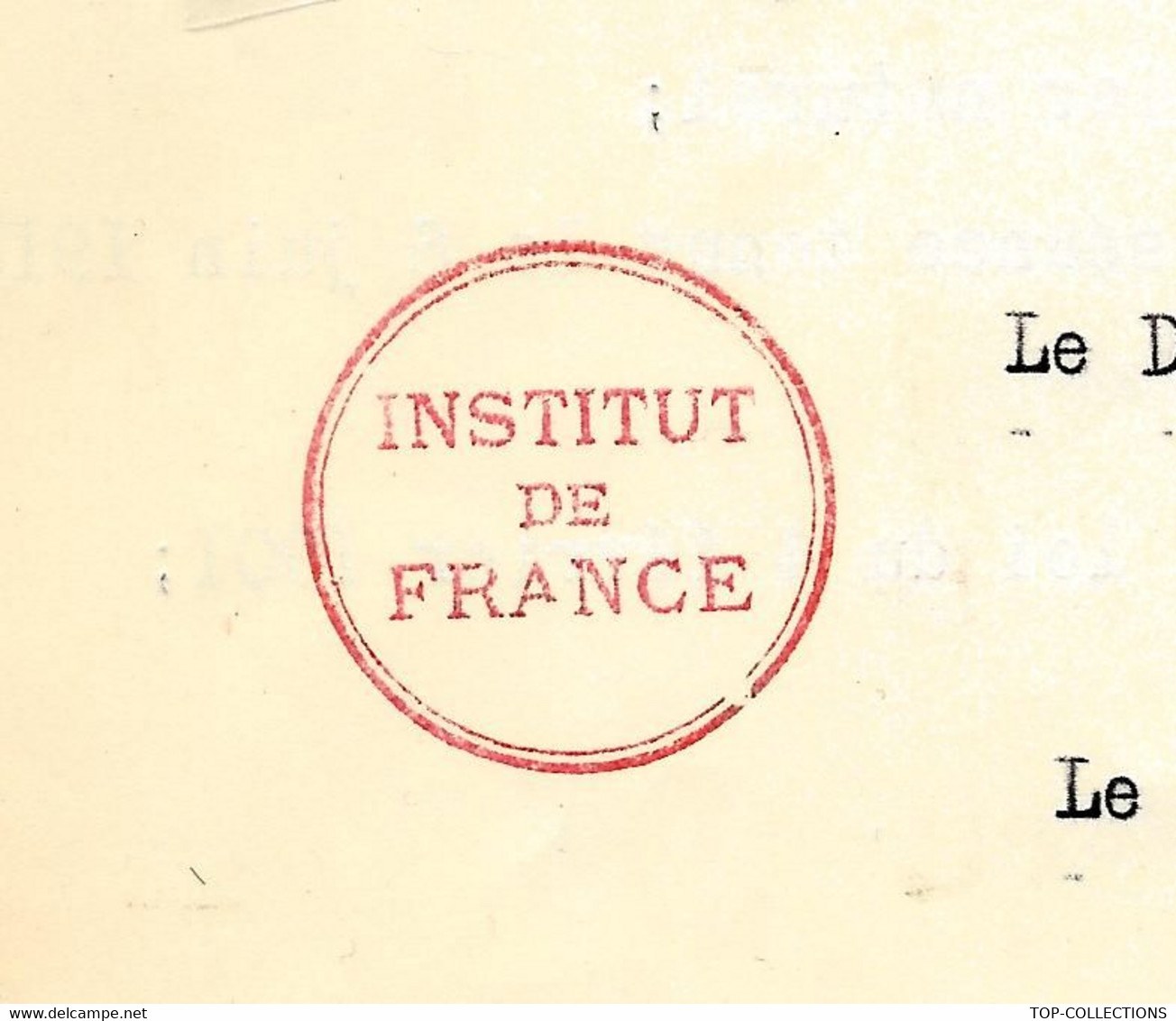 1919 ENTETE INSTITUT DE FRANCE ACADEMIE FRANCAISE TESTATMENT Paul Flat Et Prix Annuel B.E.V.SCANS - Historical Documents