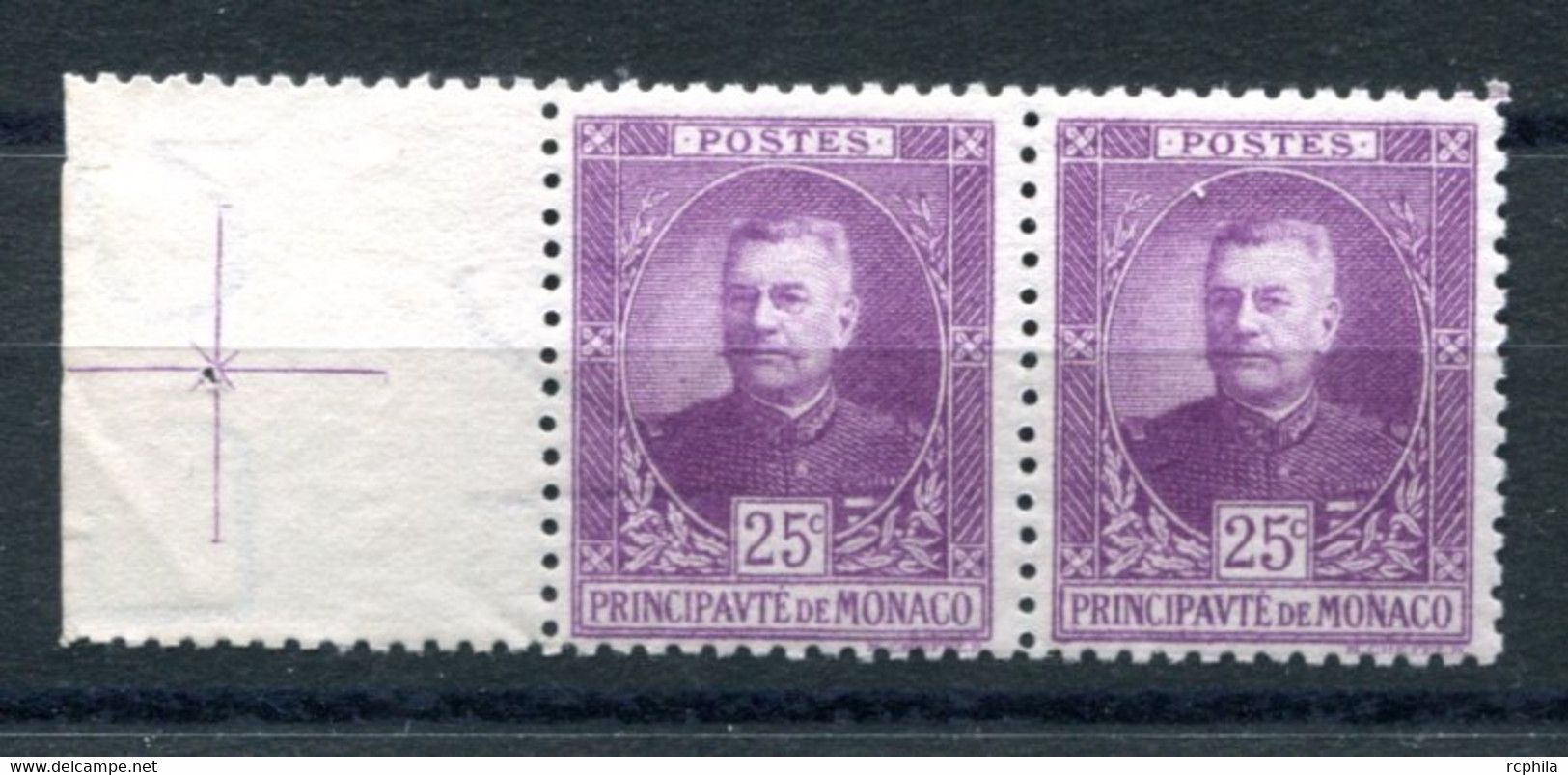 RC 22929 MONACO COTE 20€ N° 68g VARIETE PAPIER FILIGRANÉ TENANT A NORMAL NEUF ** MNH - Unused Stamps