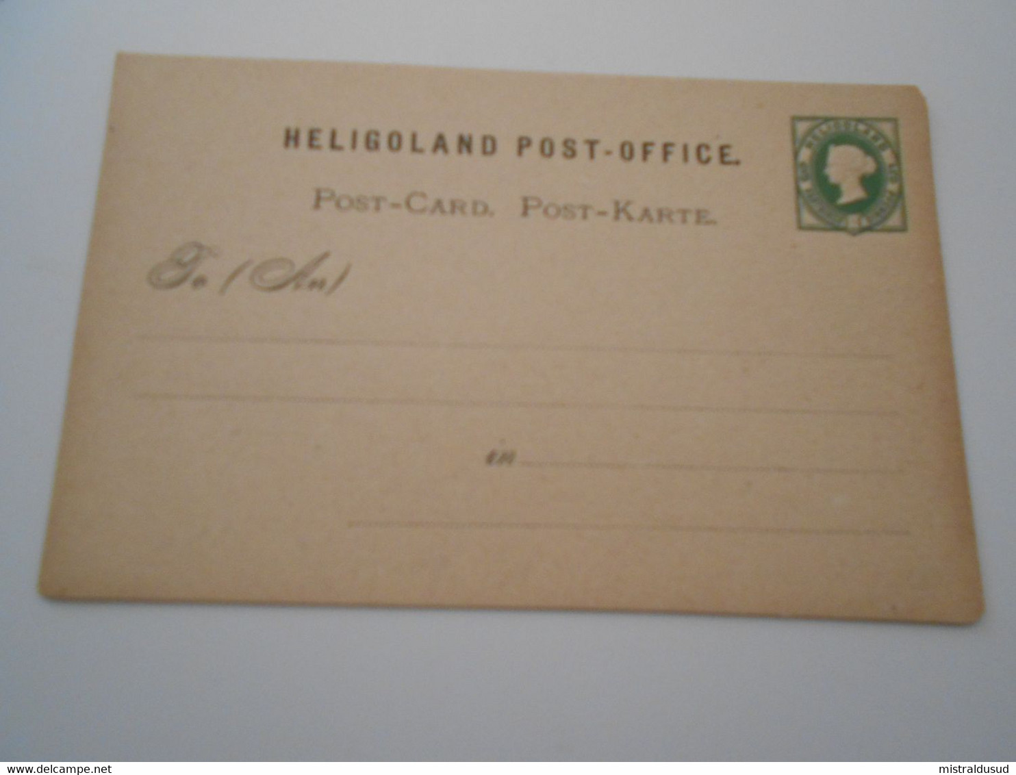 Allemagne Anciens Etats Héligoland , Entier Postal Neuf - Heligoland