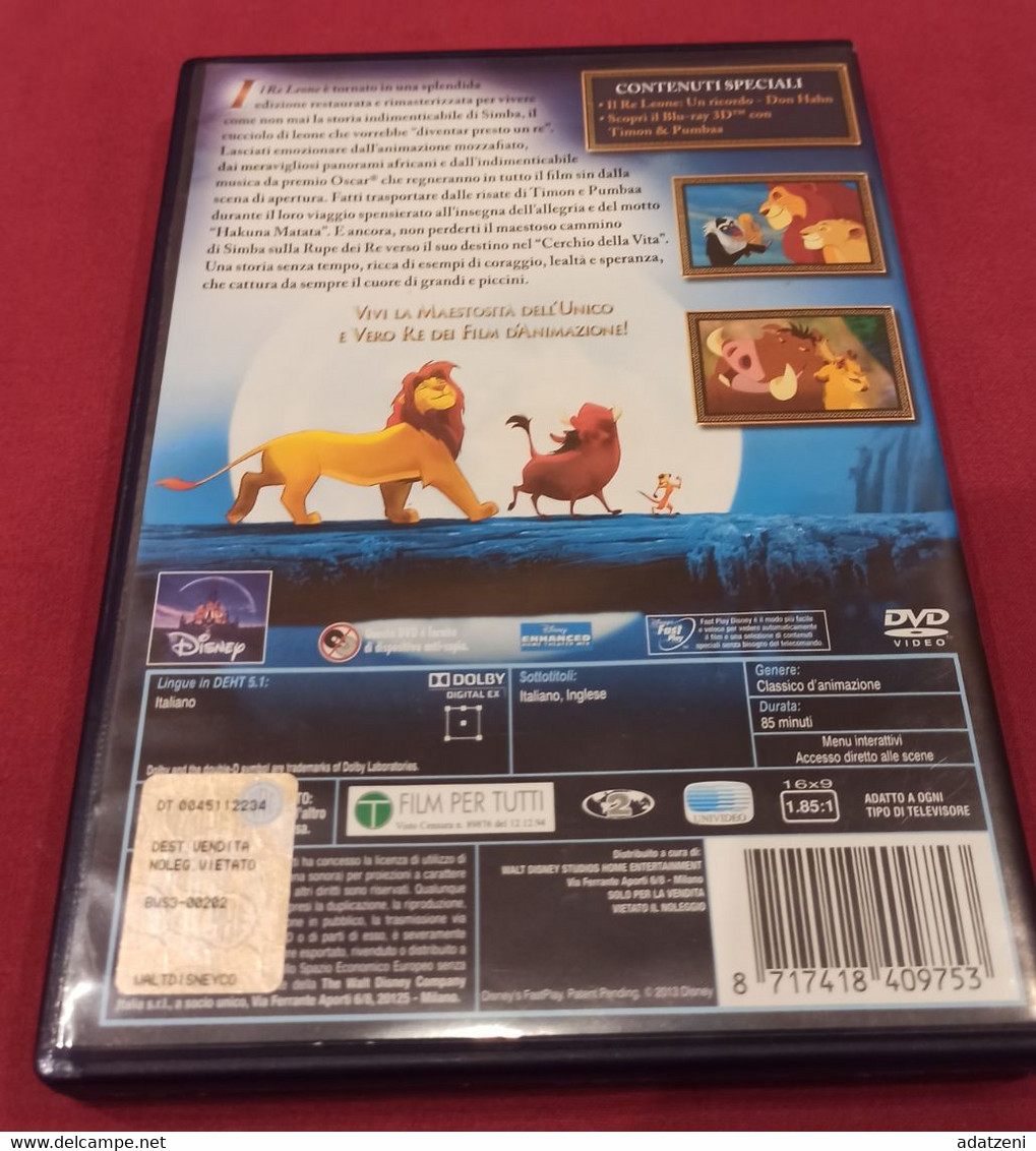 DVD IL RE LEONE  DURATA 85 MINUTI GENERE ANIMAZIONE - Animation